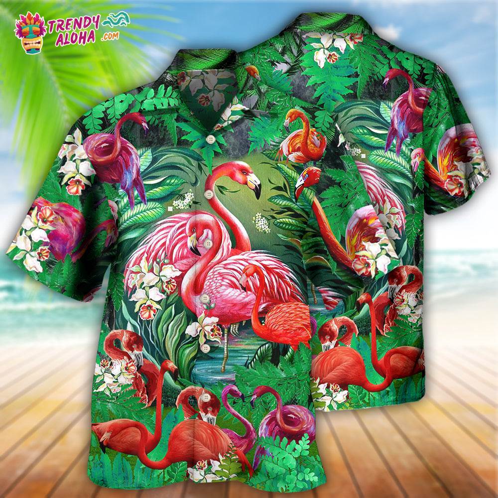 Flamingo Pink Love Life Hawaiian Shirt – Trendy Aloha