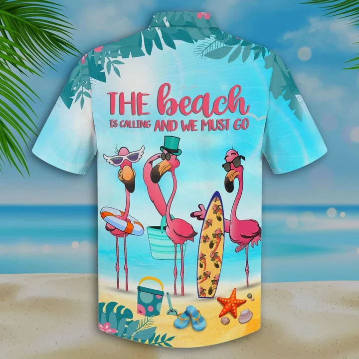 Flamingo Tropical Aloha Shirt For Men, Flamingo Trendy Hawaiian Shirt