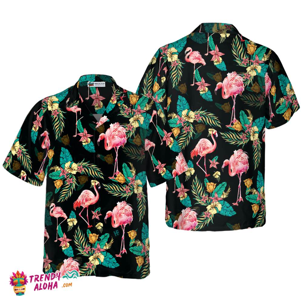 Flamingo Tropical Pattern V2 Hawaiian Shirt Flamingo Tropical Pattern V2 Hawaiian Shirt