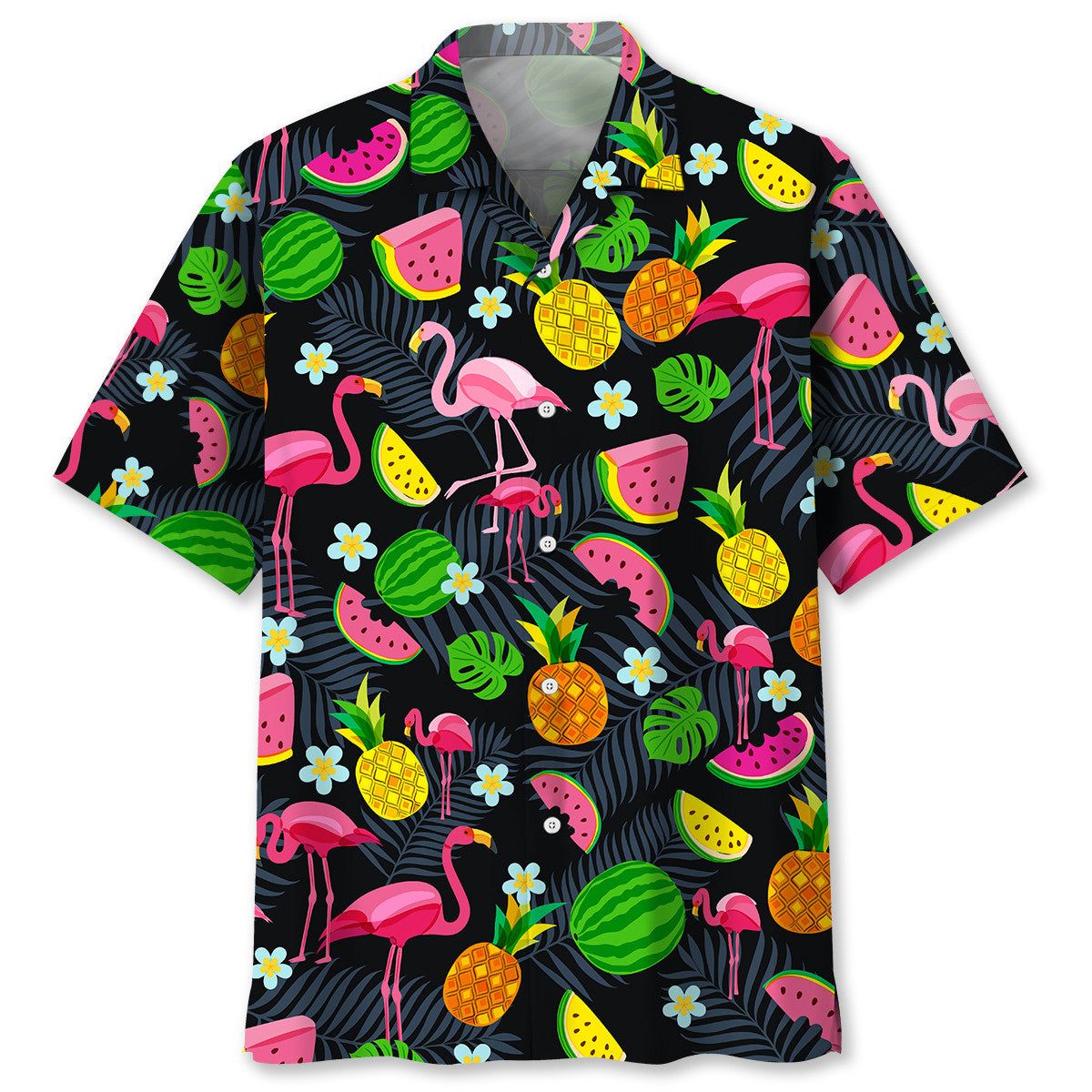 Flamingo Tropical Trendy Hawaiian Shirt