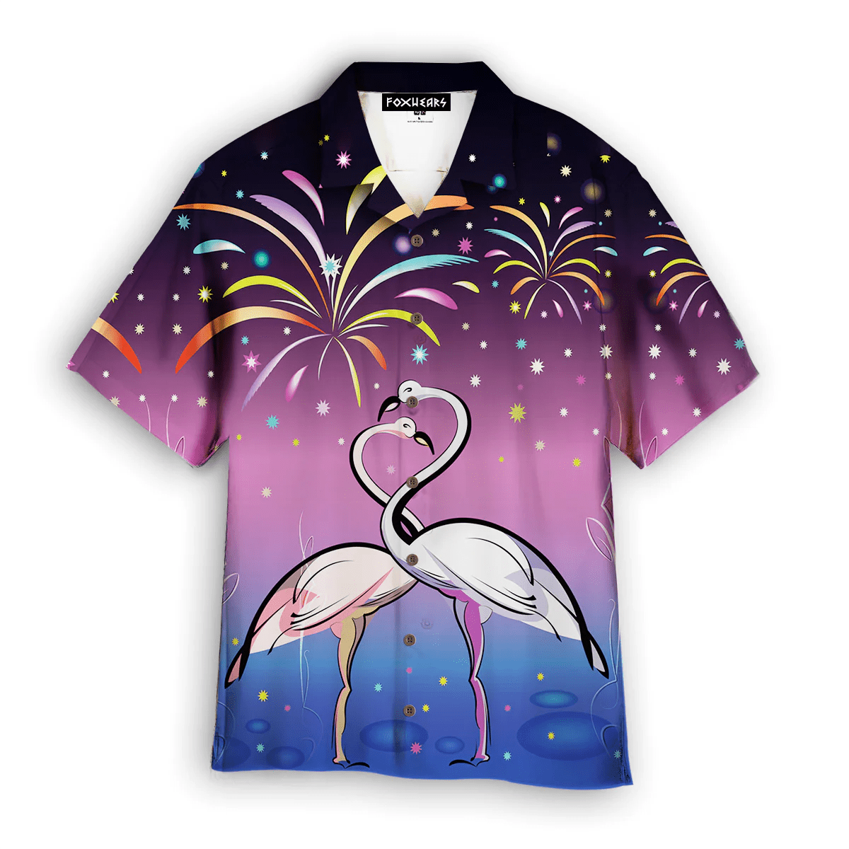 Flamingos On Firework Trendy Hawaiian Shirt For Aloha Shirt Flamingos On Firework Trendy Hawaiian Shirt For Aloha Shirt