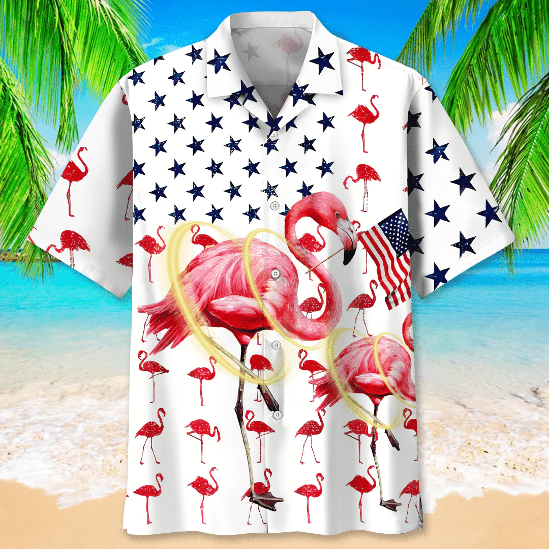 Flamingos Represent Usa Hawaiian Shirt Distinct Design