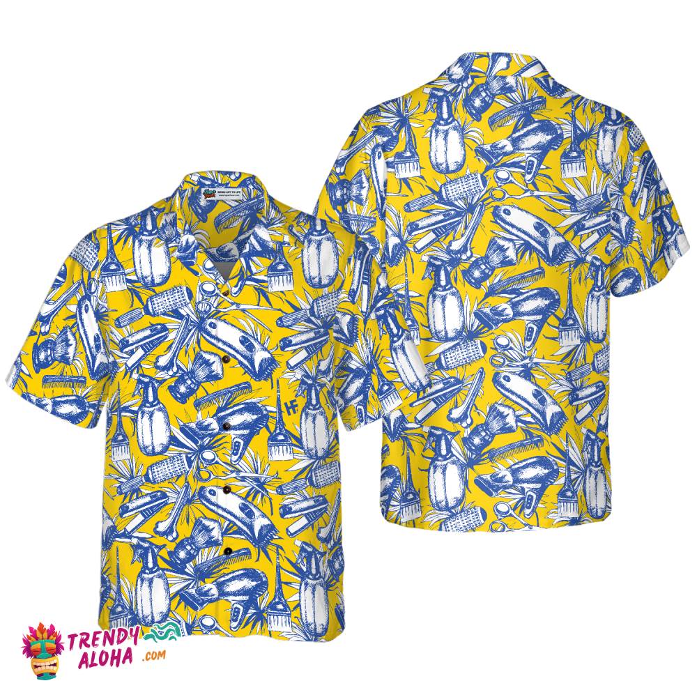 Floral Barber Equipment Hawaiian Shirt Floral Barber Equipment Hawaiian Shirt
