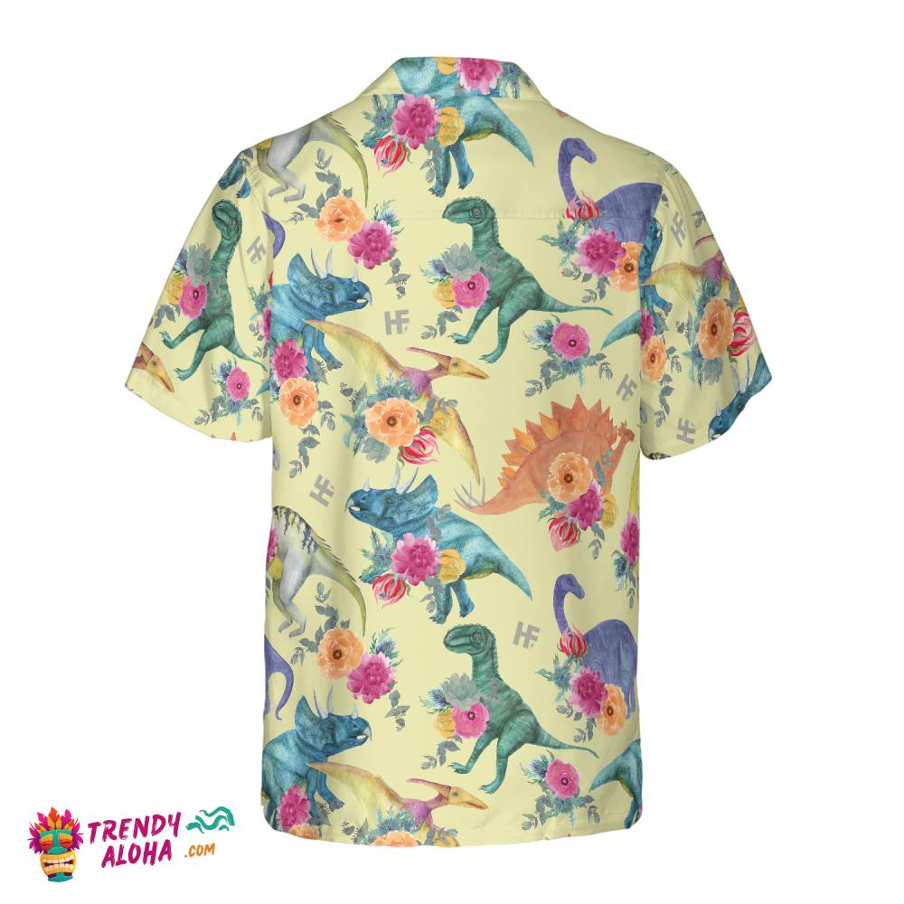 Floral Dinosaurs Hawaiian Shirt