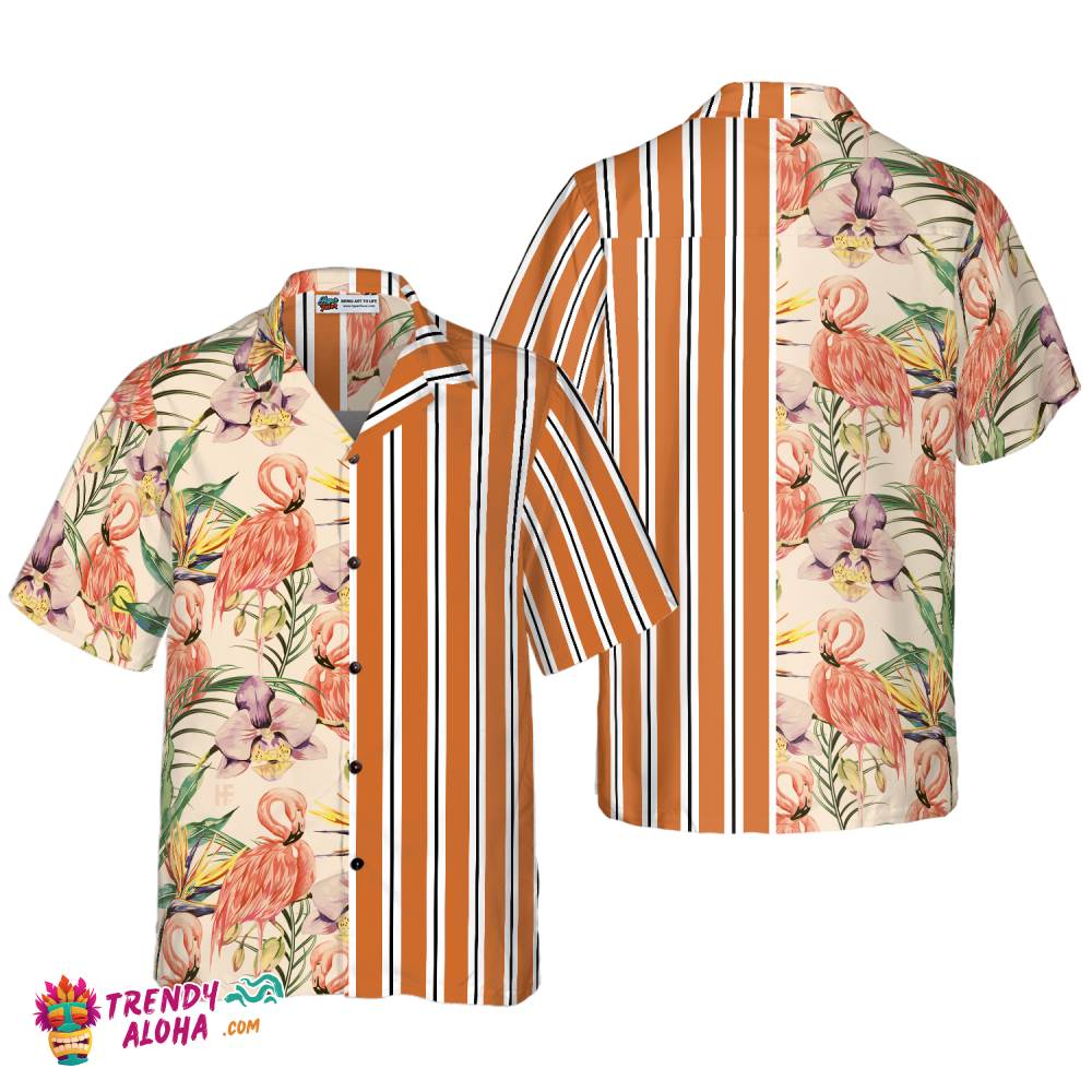 Floral Flamingo Retro Vintage Hawaiian Shirt Floral Flamingo Retro Vintage Hawaiian Shirt