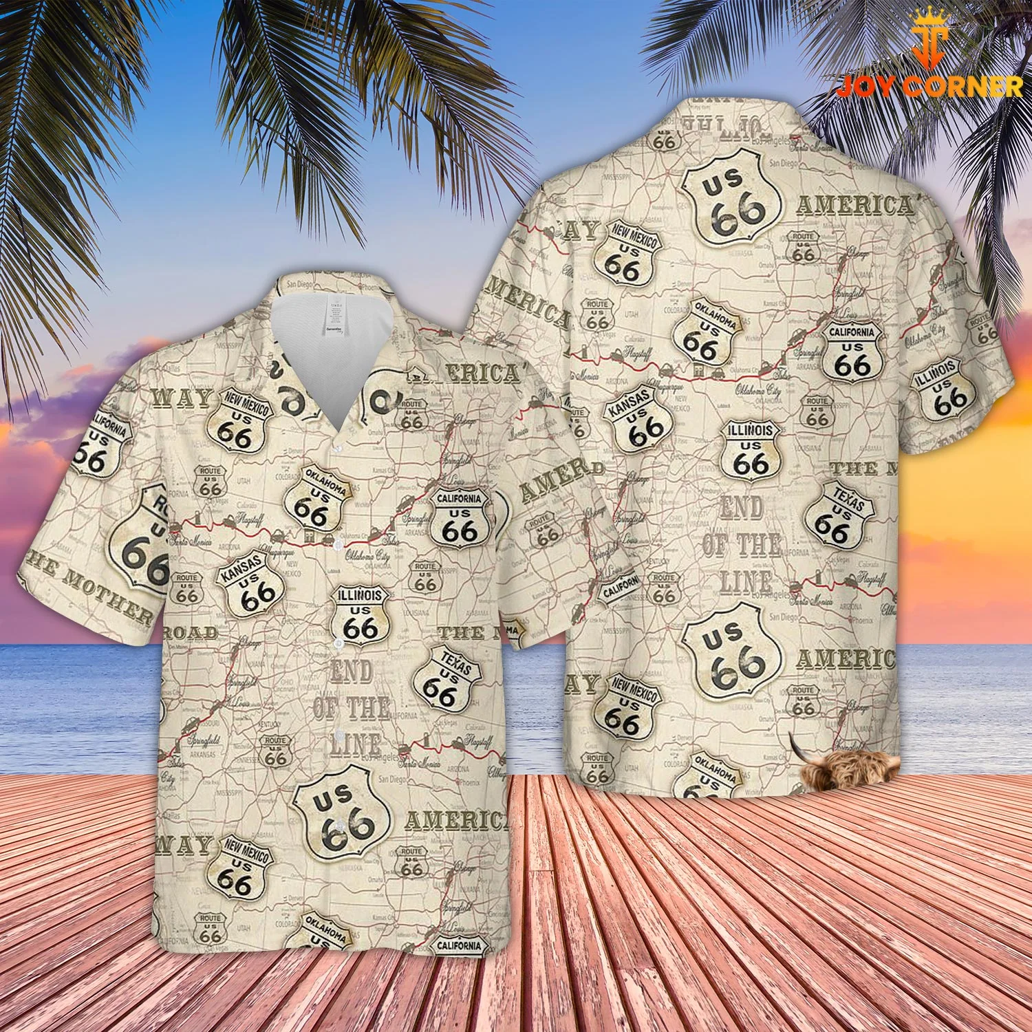 Floral Pattern Celebrates Joy Corners Hawaiian Shirt Display