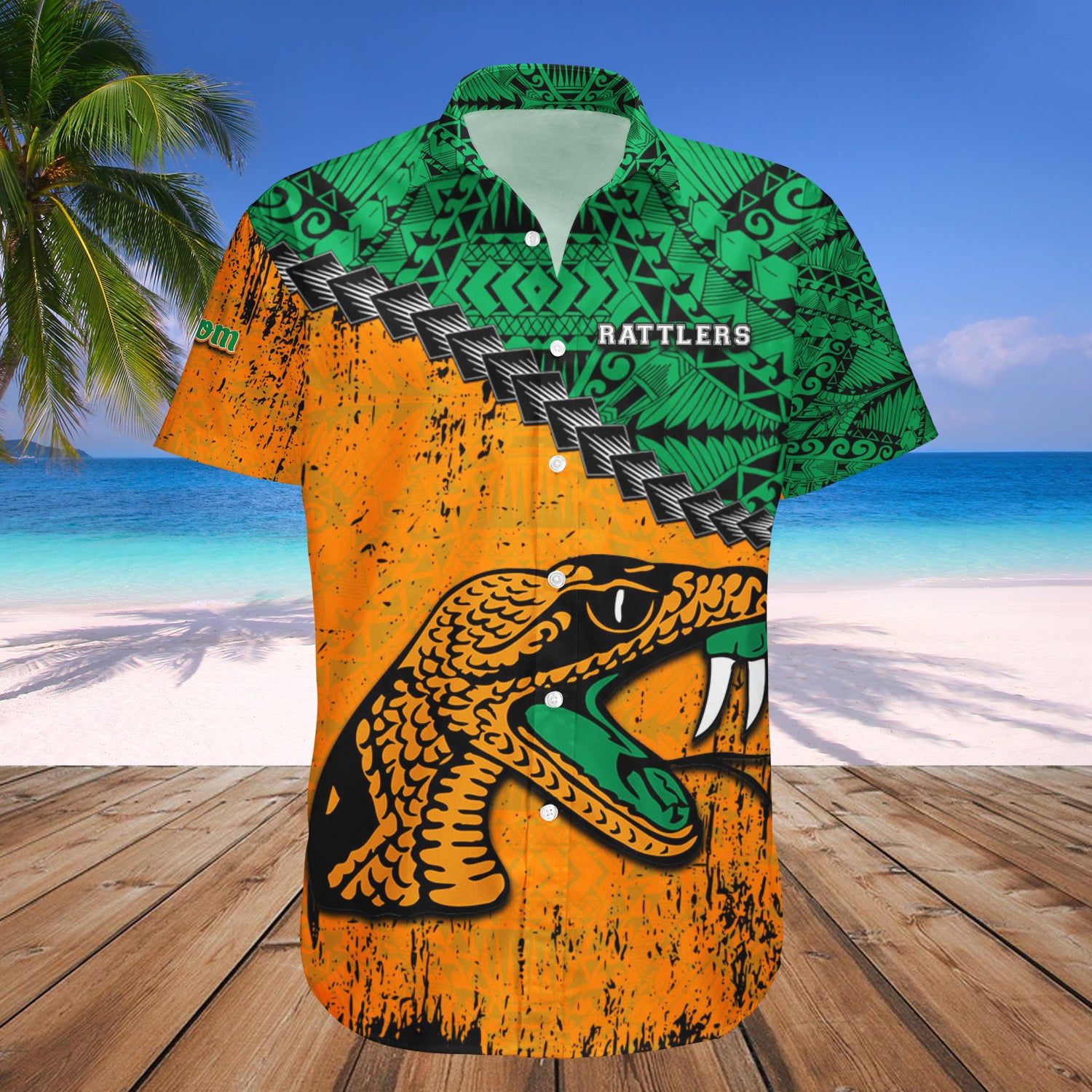 Florida A_M Rattlers Hawaii Shirt Grunge Polynesian Tattoo – NCAA
