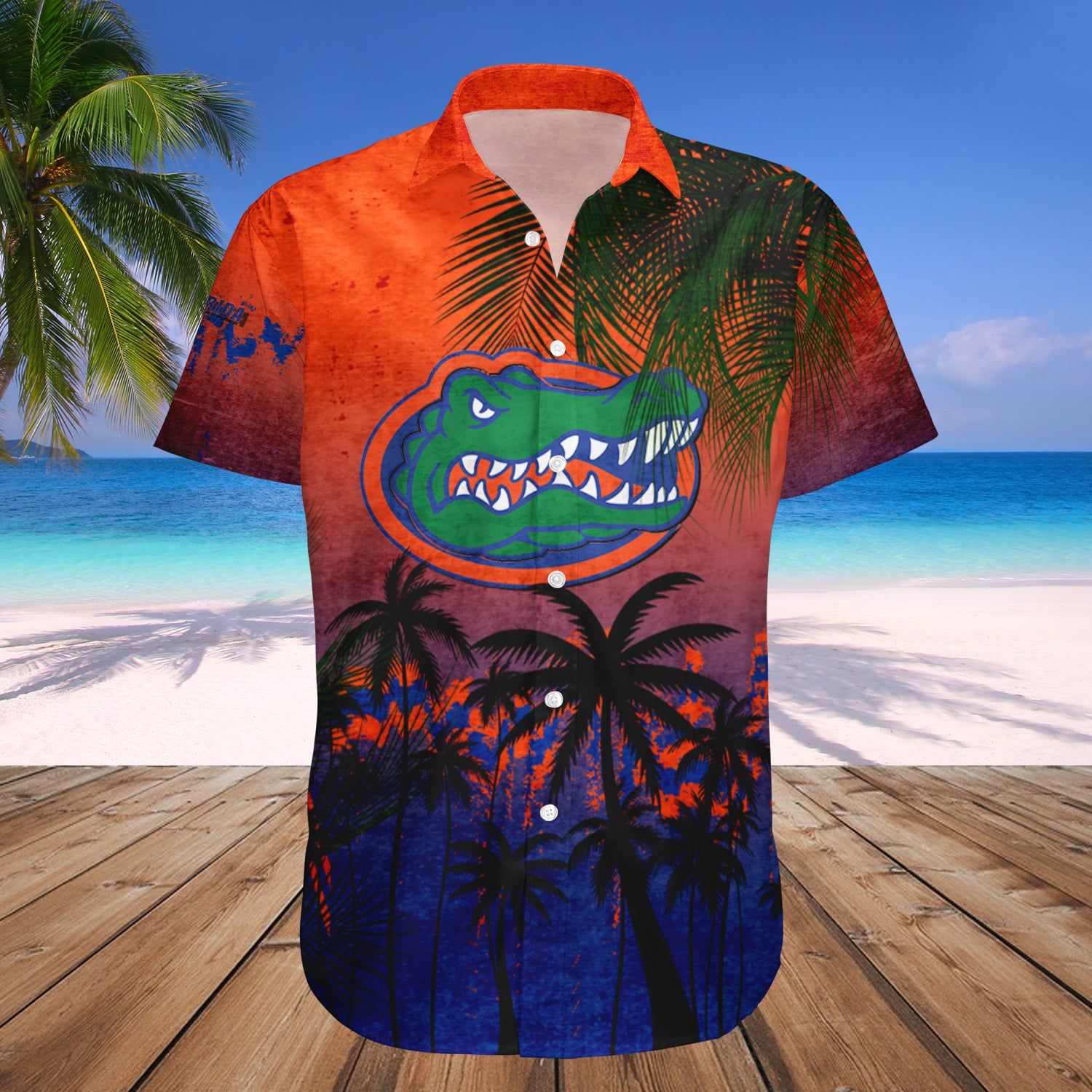 Florida Gators Hawaii Shirt Coconut Tree Tropical Grunge – NCAA