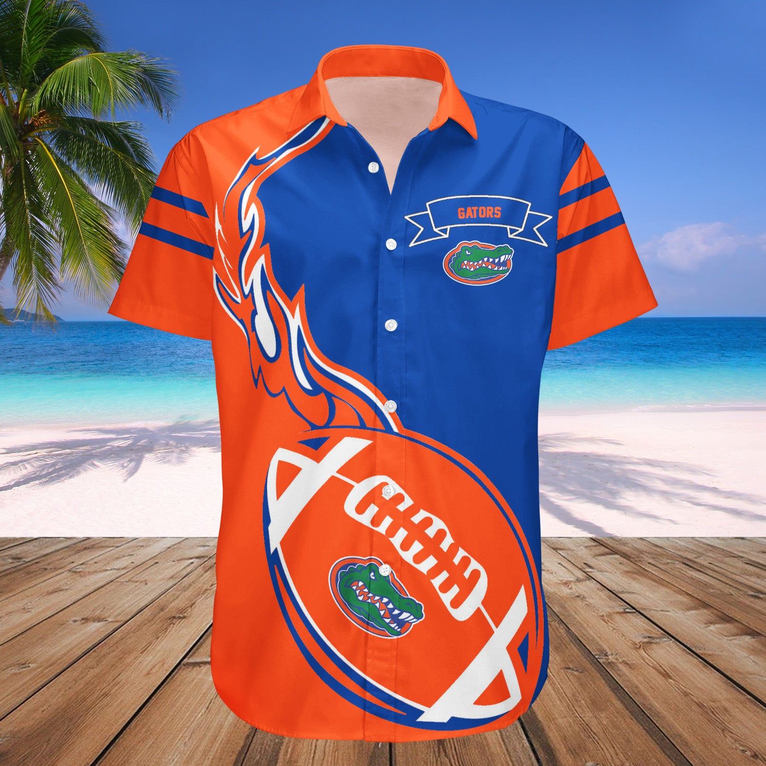 Florida Gators Hawaii Shirt Flame Ball – NCAA