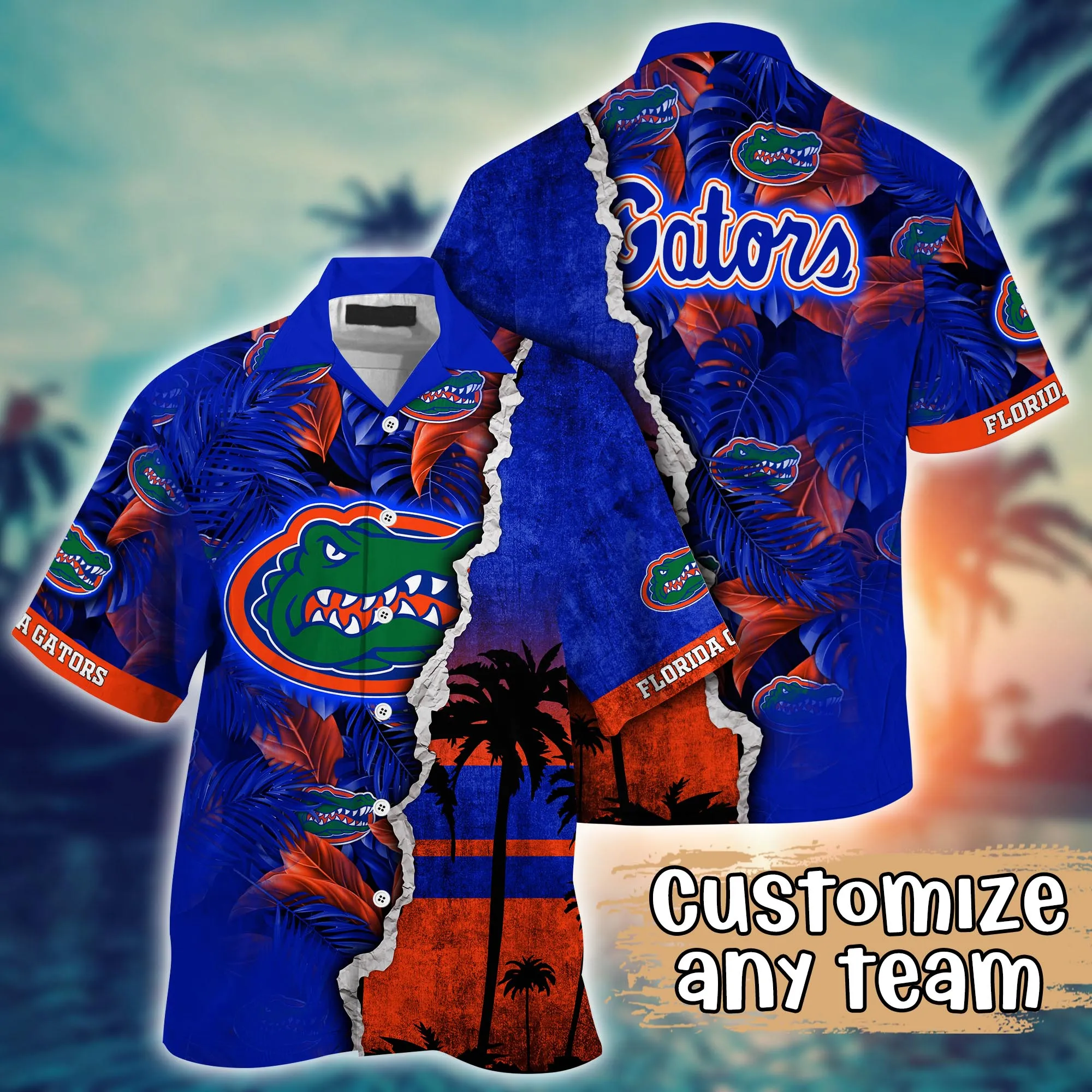 Florida Gators NCAA Hawaiian Shirt Custom Hot Sands Aloha Shirt