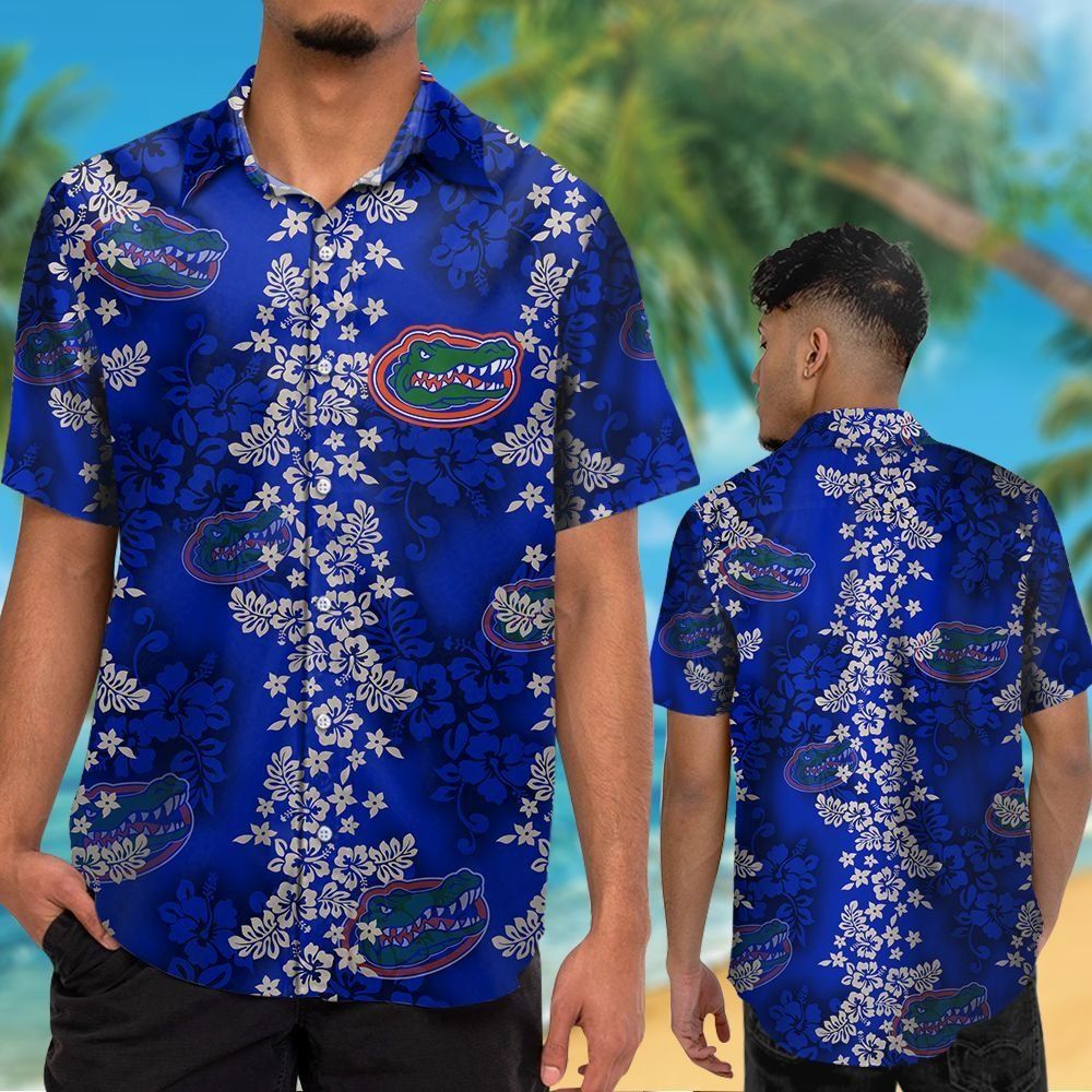 Florida Gators Short Sleeve Button Up Tropical Hawaiian Shirt VER010