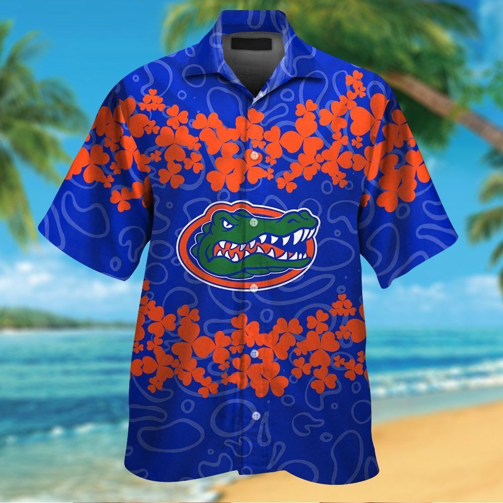 Florida Gators Short Sleeve Button Up Tropical Hawaiian Shirt VER016