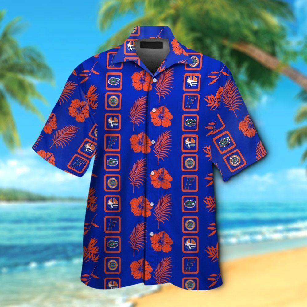 Florida Gators Short Sleeve Button Up Tropical Hawaiian Shirt VER020