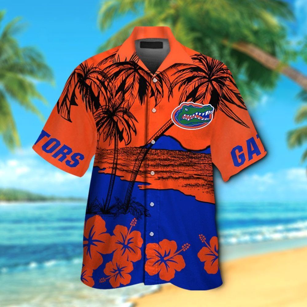 Florida Gators Short Sleeve Button Up Tropical Hawaiian Shirt VER024