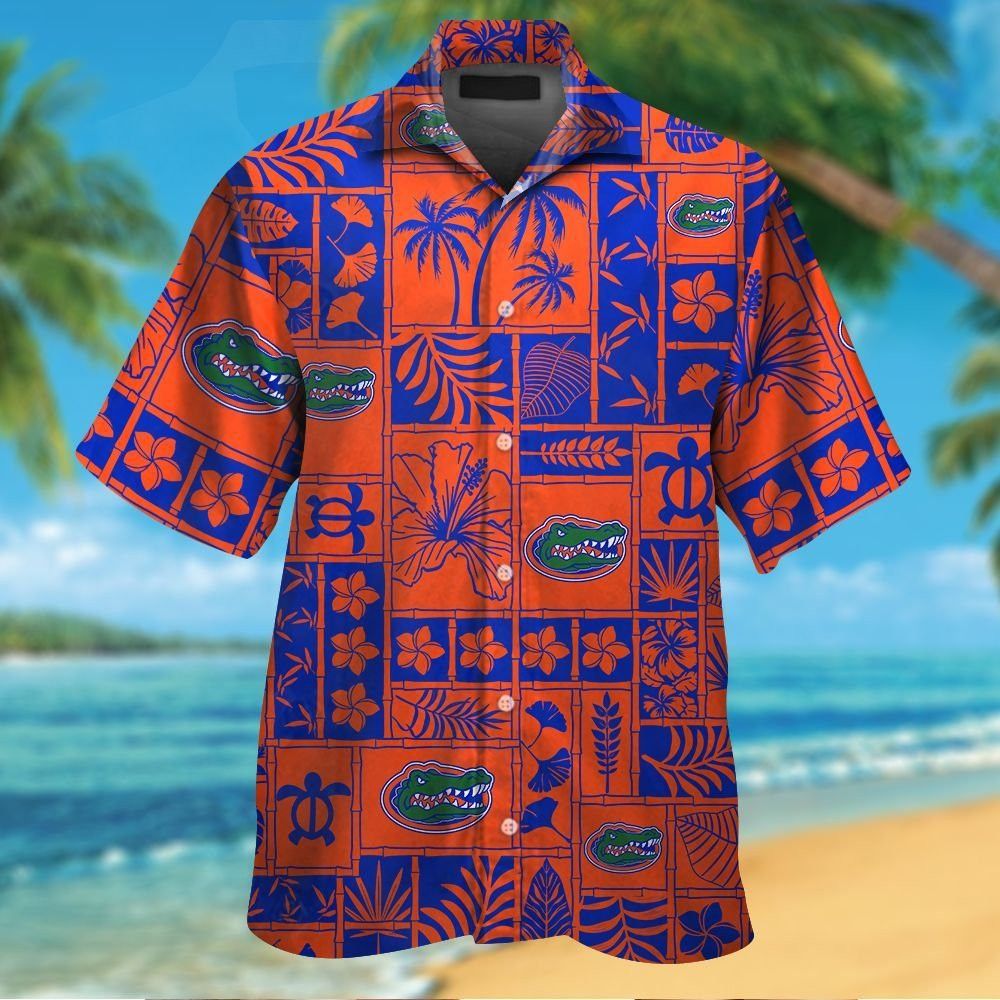 Florida Gators Short Sleeve Button Up Tropical Hawaiian Shirt VER025