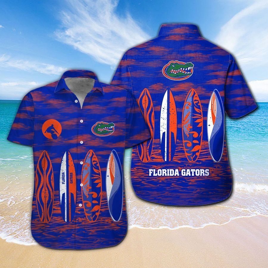 Florida Gators Short Sleeve Button Up Tropical Hawaiian Shirt VER027