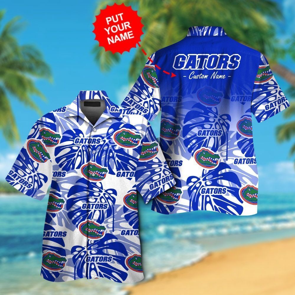 Florida Gators Short Sleeve Button Up Tropical Hawaiian Shirt VER030