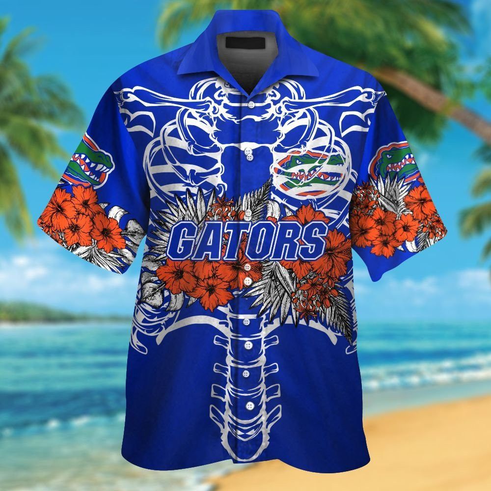 Florida Gators Short Sleeve Button Up Tropical Hawaiian Shirt VER031