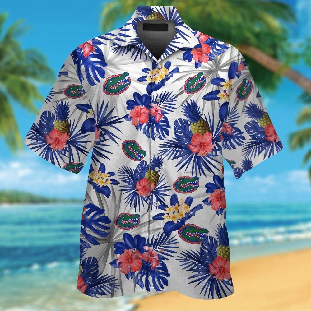 Florida Gators Short Sleeve Button Up Tropical Hawaiian Shirt VER032