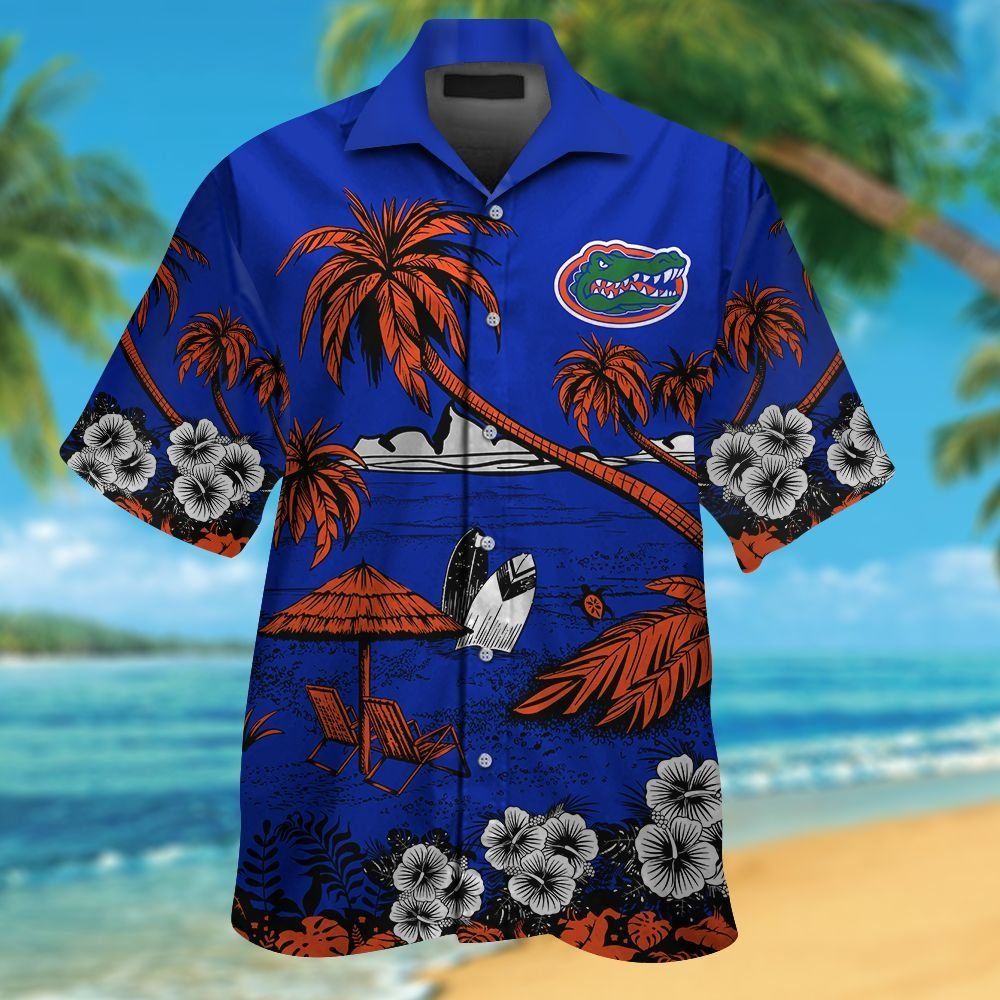 Florida Gators Short Sleeve Button Up Tropical Hawaiian Shirt VER05