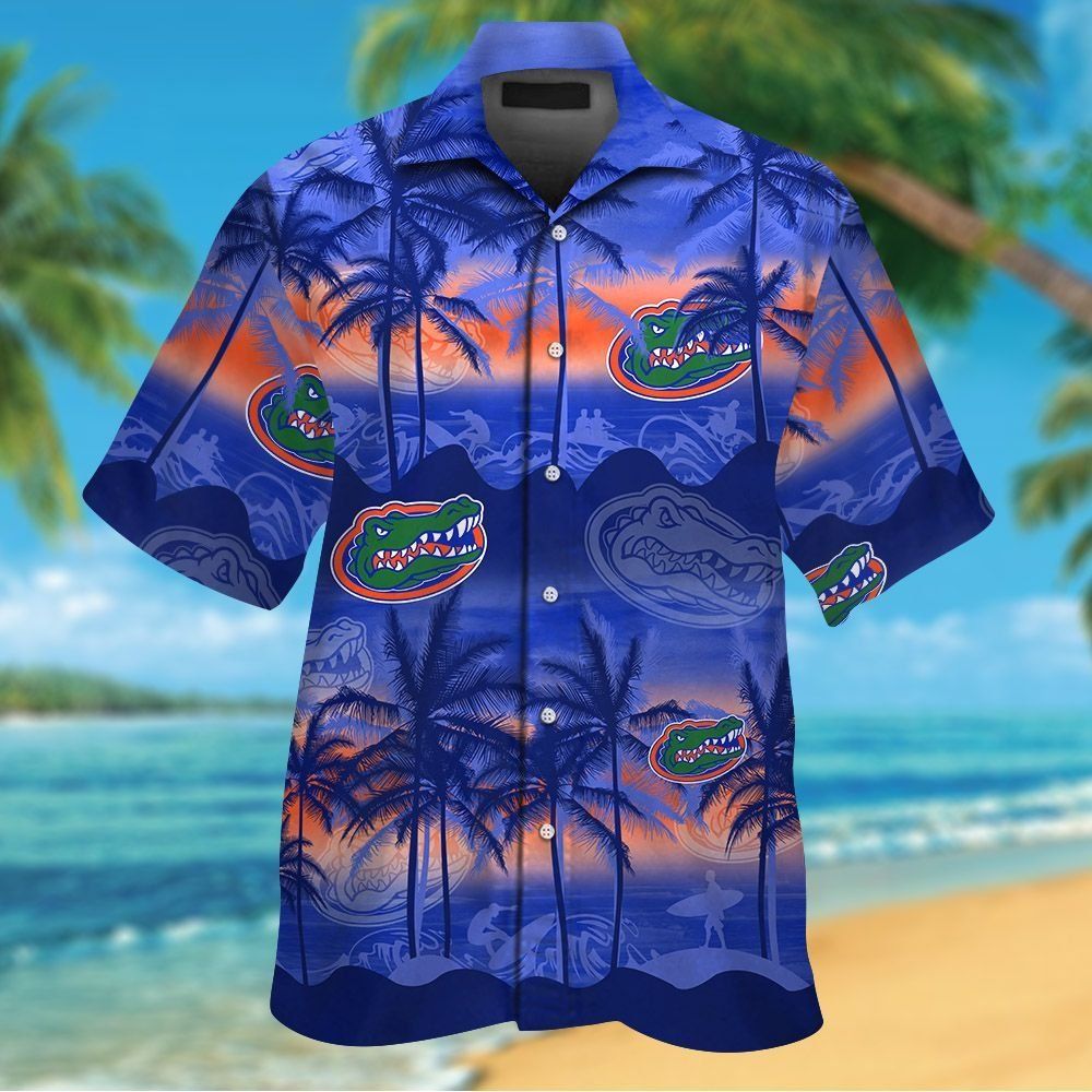Florida Gators Short Sleeve Button Up Tropical Hawaiian Shirt VER06