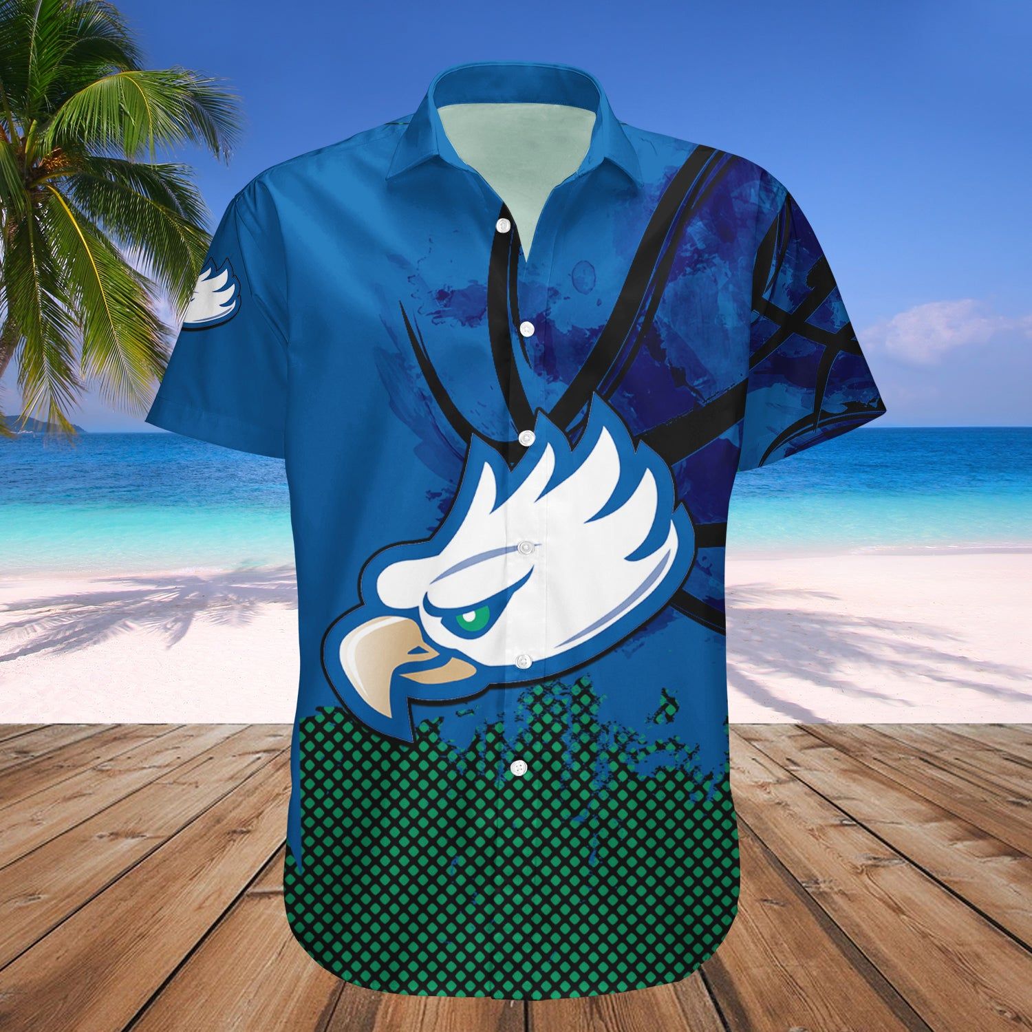 Florida Gulf Coast Eagles Hawaii Shirt Basketball Net Grunge Pattern – NCAA