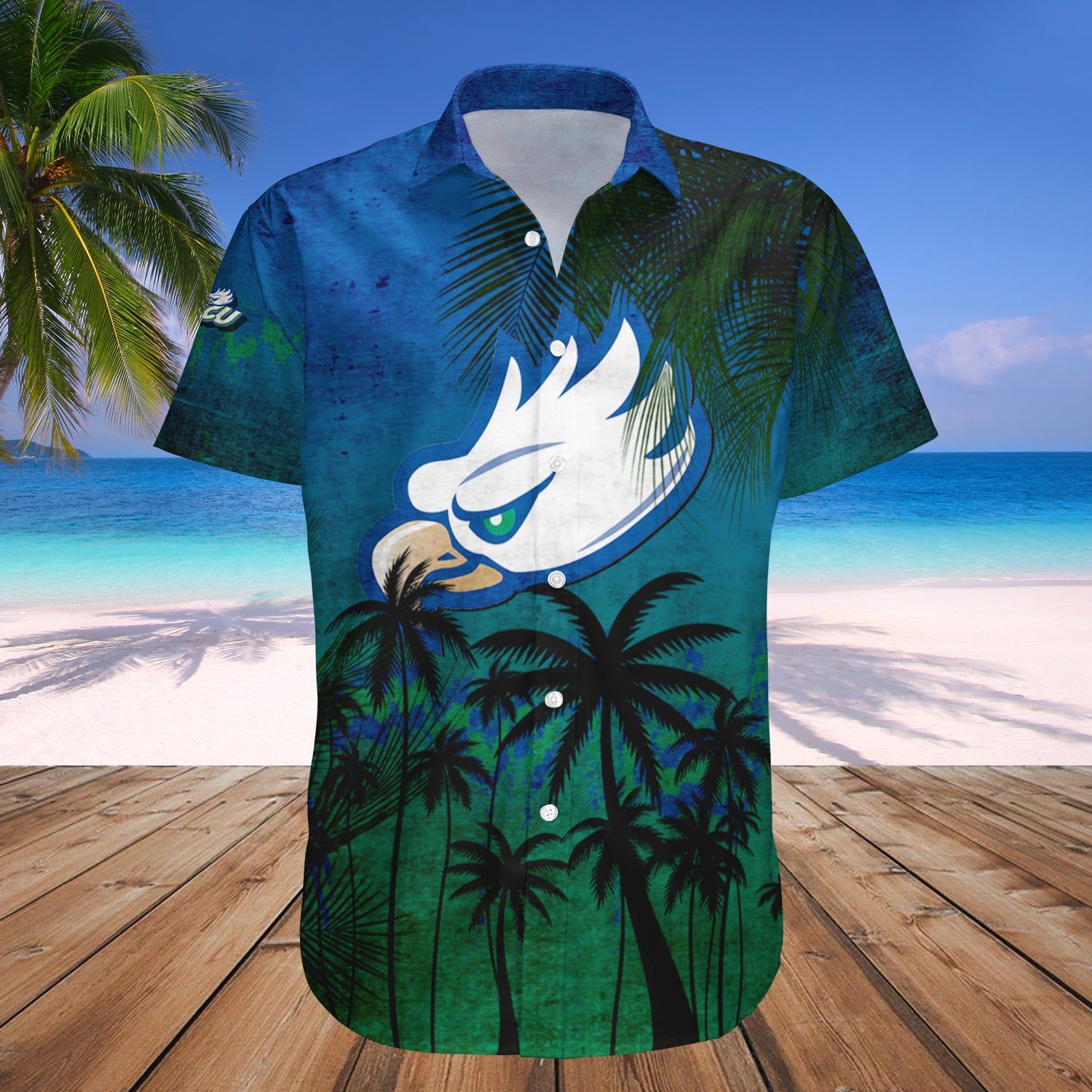 Florida Gulf Coast Eagles Hawaii Shirt Coconut Tree Tropical Grunge – NCAA