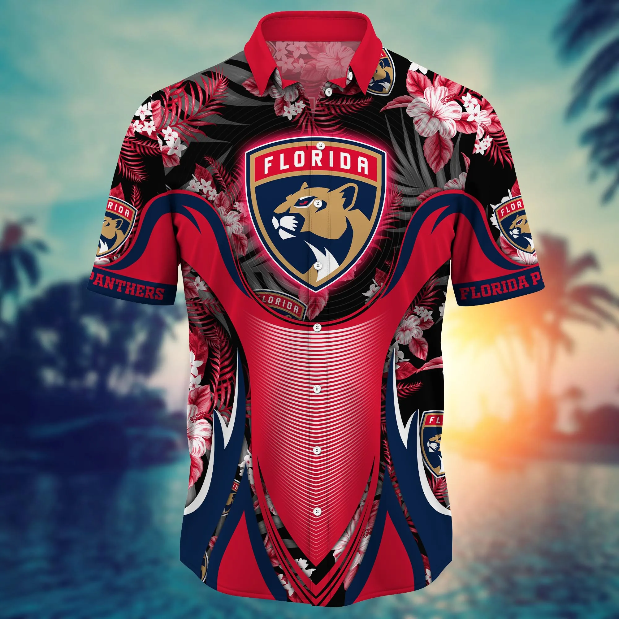 Florida Panthers NHL Hawaiian Shirt Air Conditioning Pitch Sport Shirts