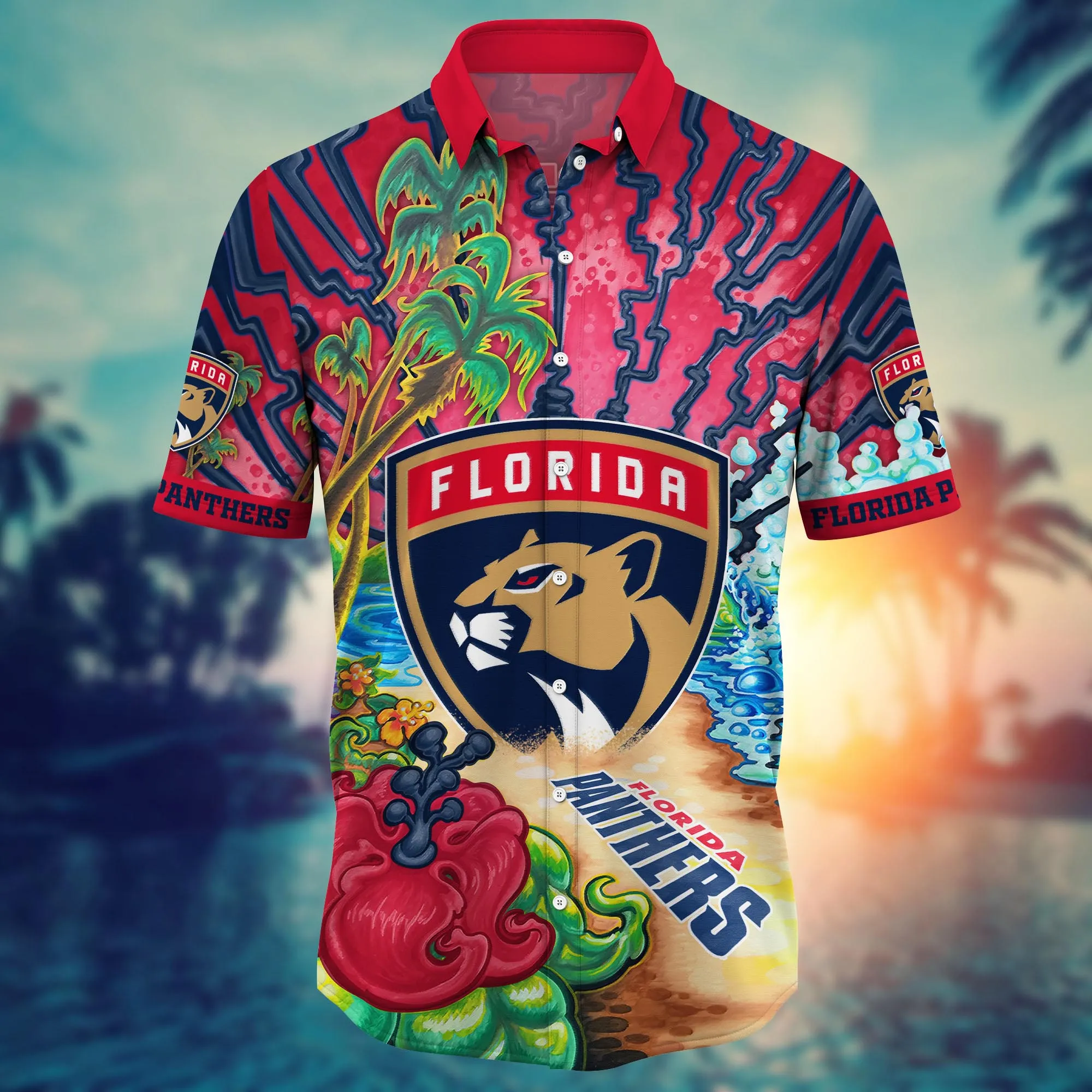 Florida Panthers NHL Hawaiian Shirt Parasolstime Aloha Shirt