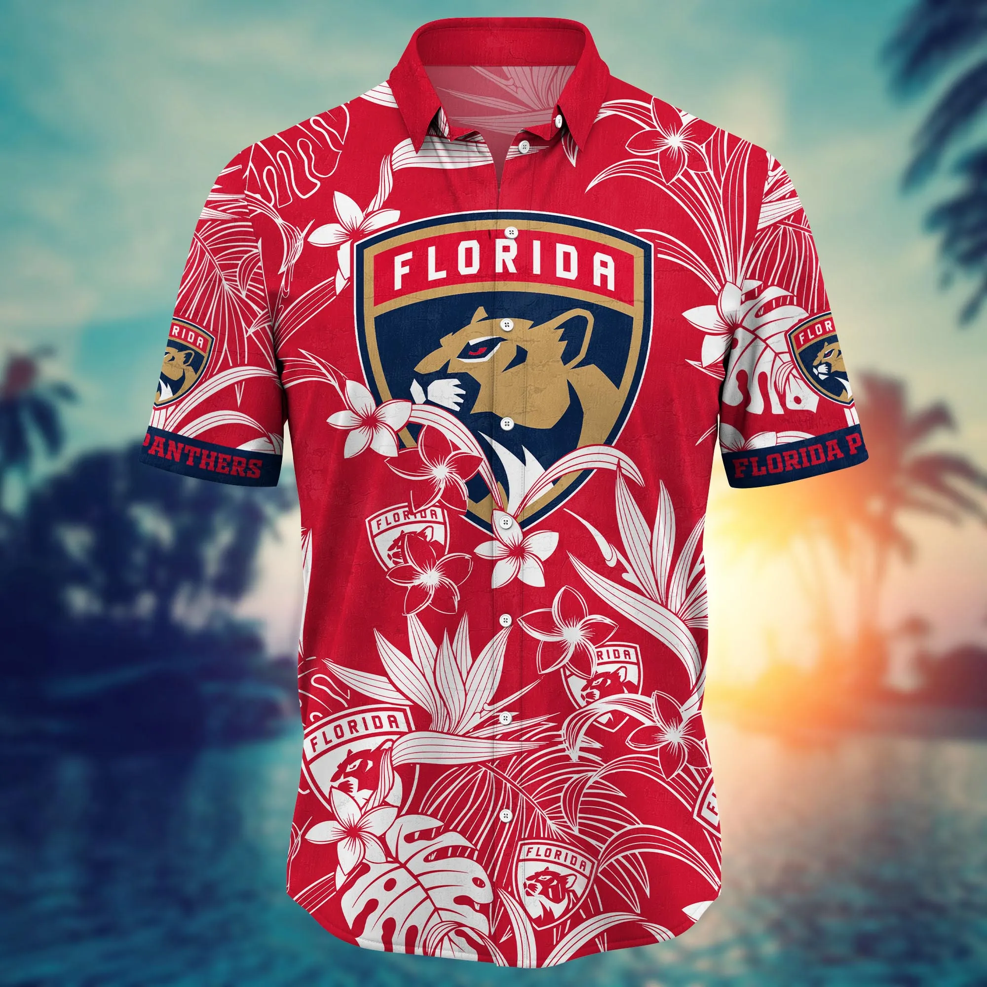 Florida Panthers NHL Hawaiian Shirt Sun-Up Aloha Shirt