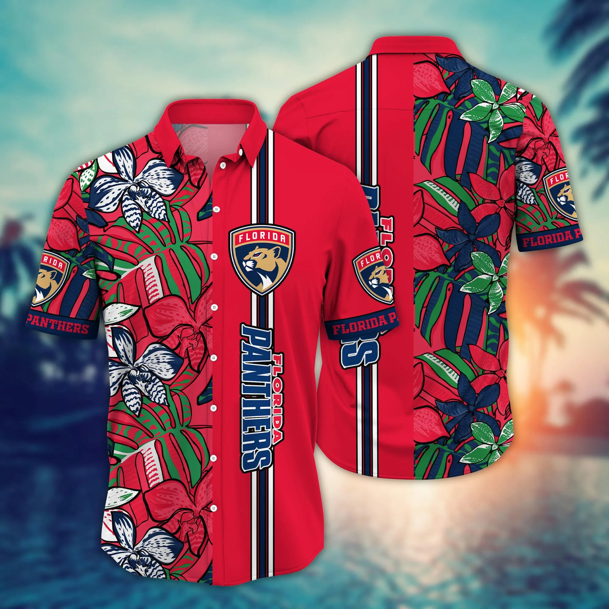Florida Panthers NHL Hawaiian Shirt Sunlight Aloha Shirt