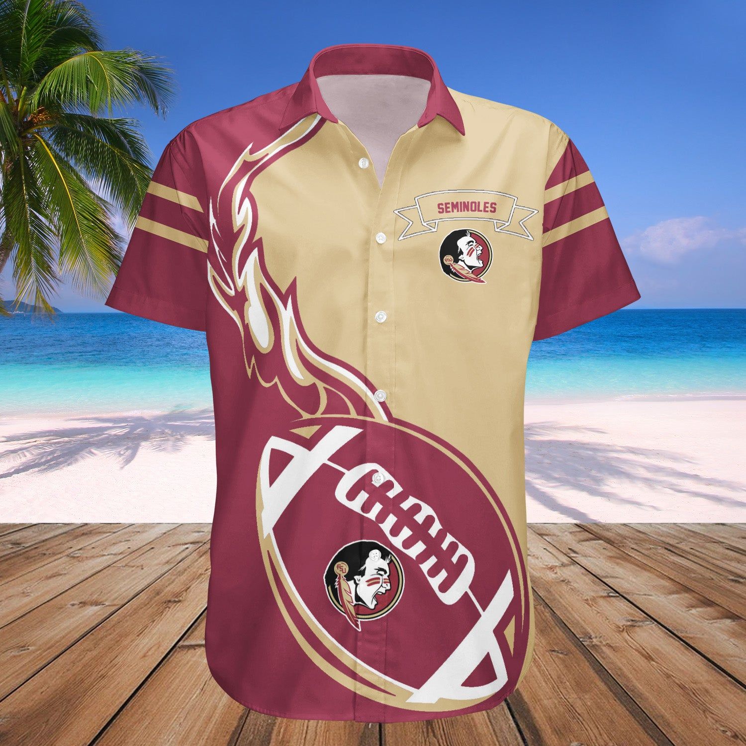 Florida State Seminoles Hawaii Shirt Flame Ball – NCAA