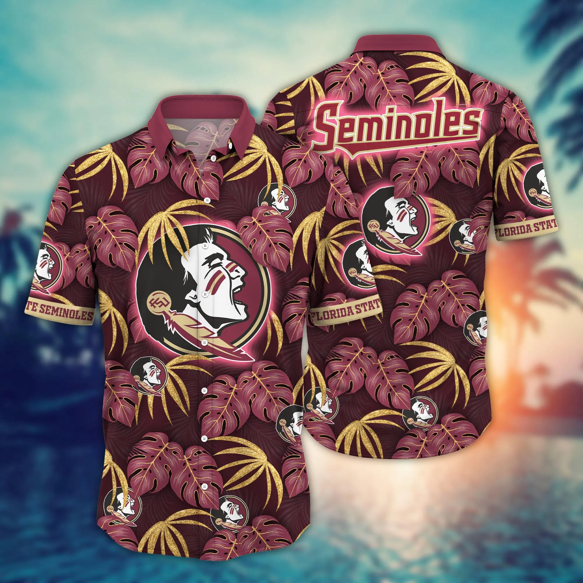 Florida State Seminoles NCAA Hawaiian Shirt Beachwear Aloha Shirt Florida State Seminoles NCAA Hawaiian Shirt Beachwear Aloha Shirt
