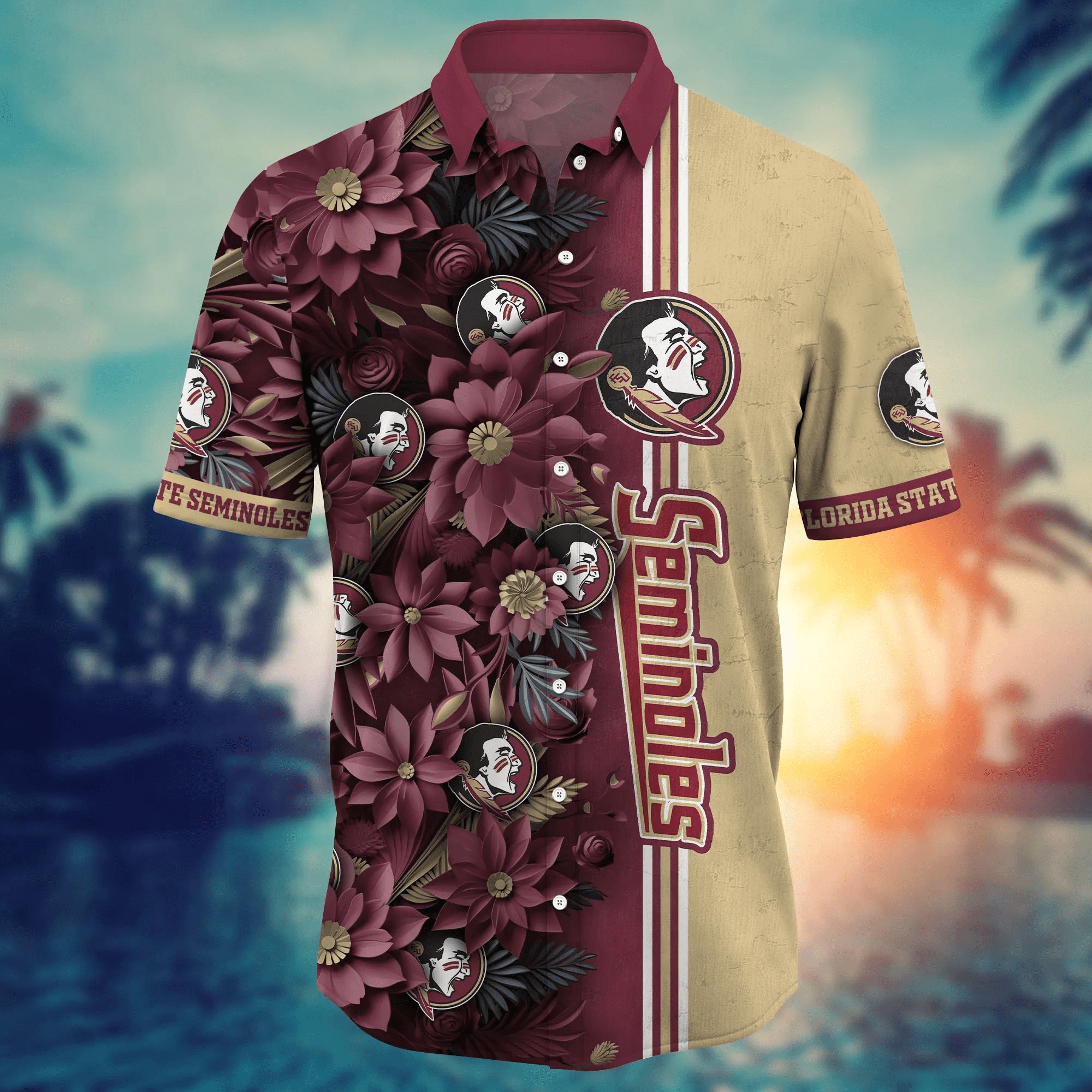 Florida State Seminoles NCAA Hawaiian Shirt Custom Beach Days Aloha Shirt