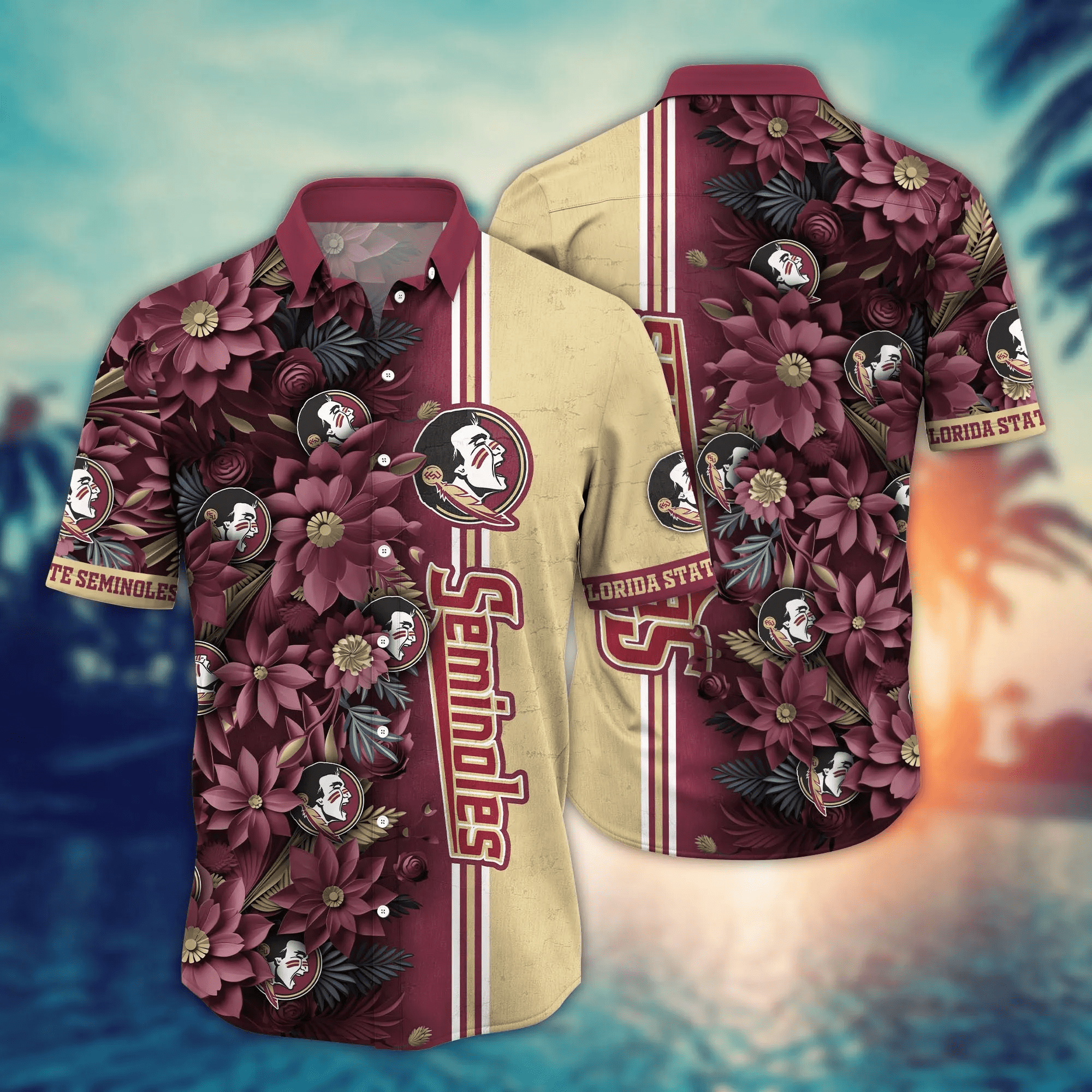 Florida State Seminoles NCAA Hawaiian Shirt Custom Beach Days Aloha Shirt