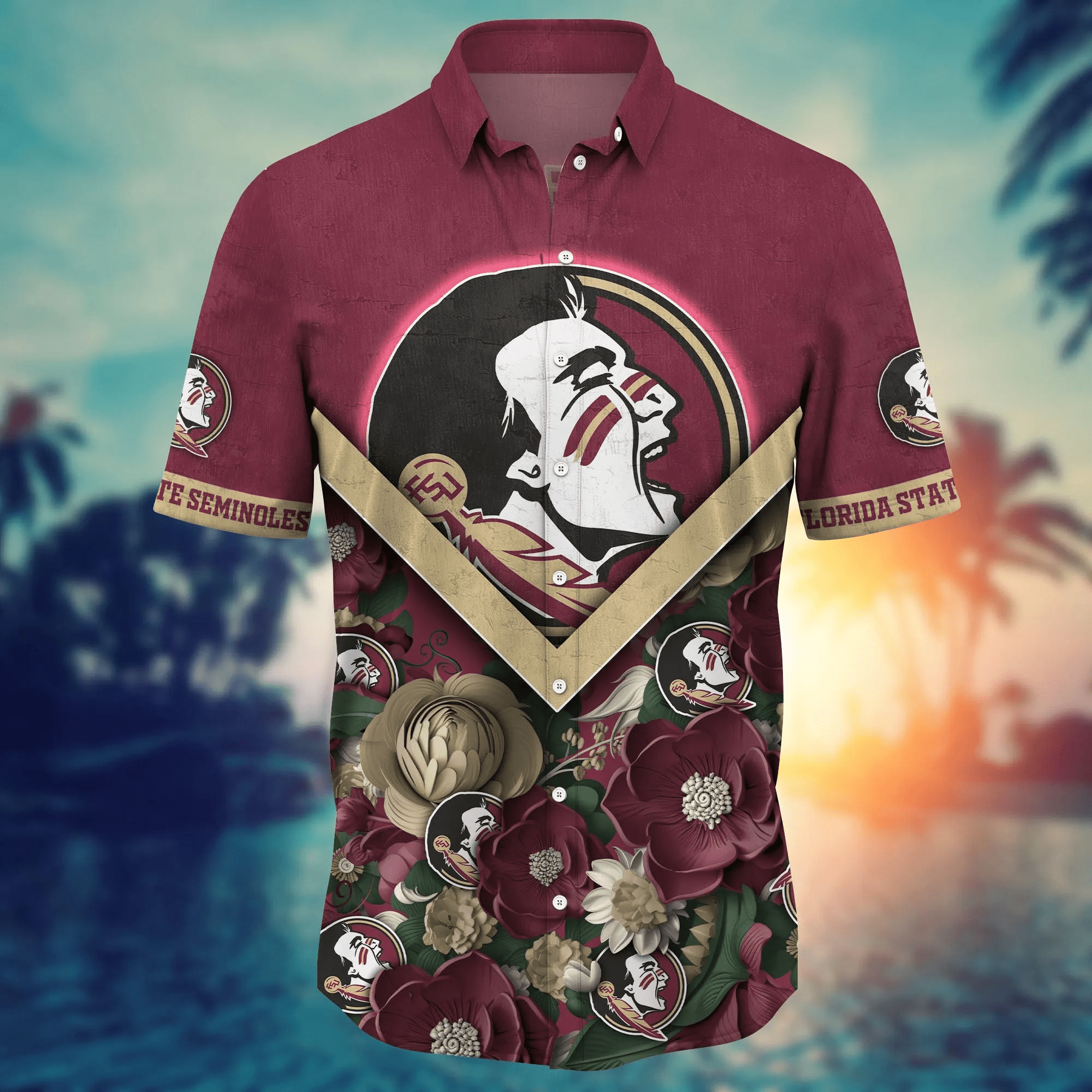 Florida State Seminoles NCAA Hawaiian Shirt Custom Brightness Aloha Shirt