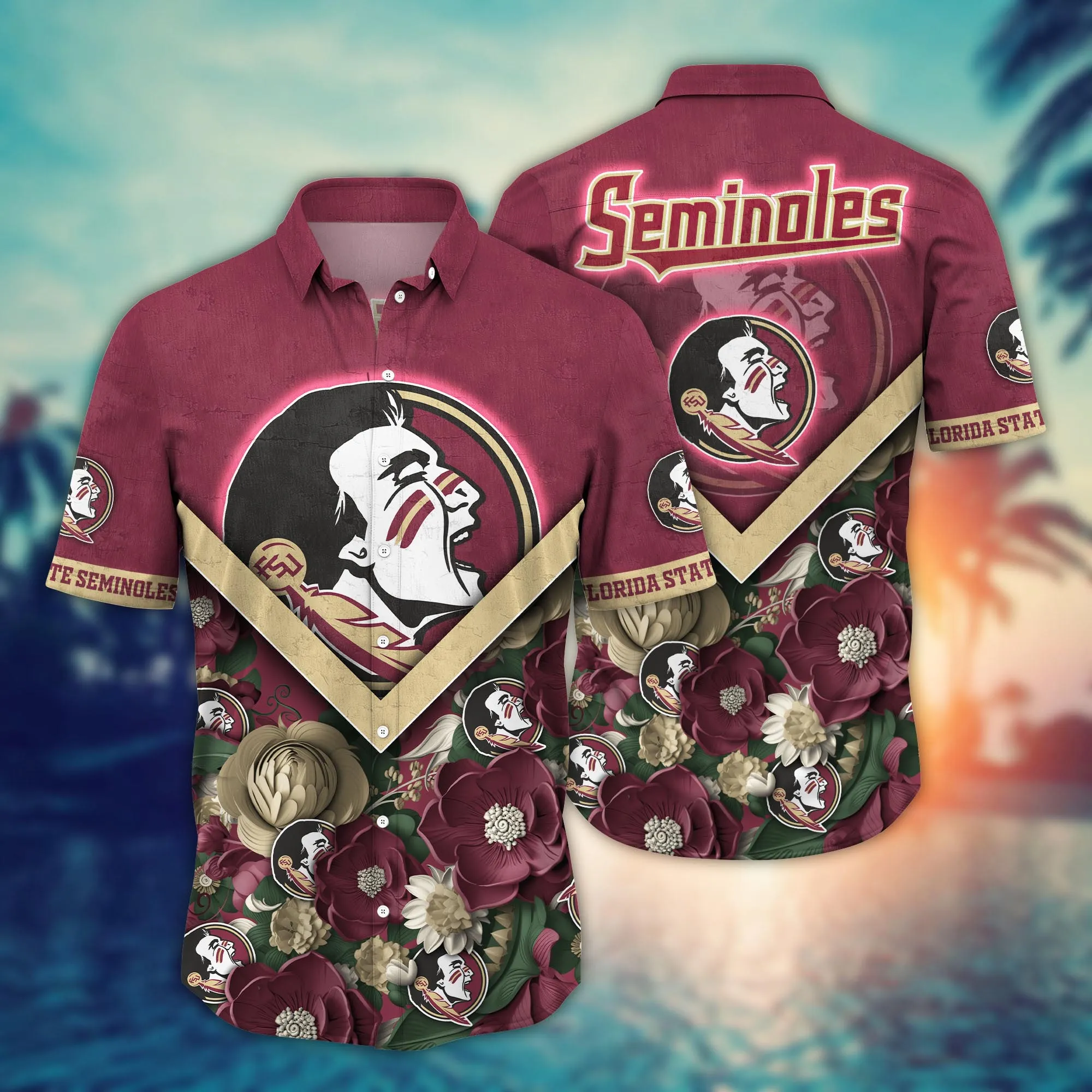 Florida State Seminoles NCAA Hawaiian Shirt Custom Brightness Aloha Shirt