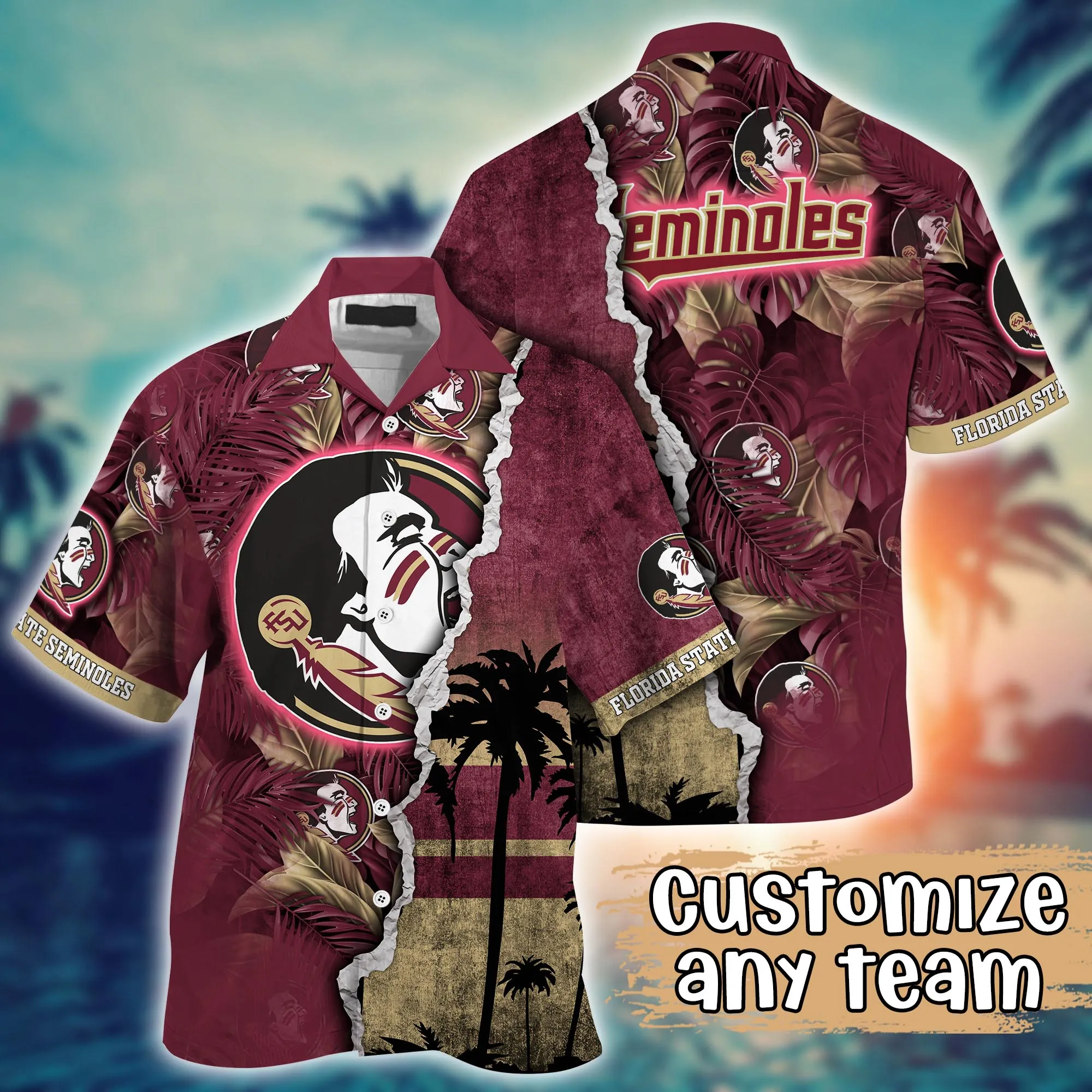 Florida State Seminoles NCAA Hawaiian Shirt Custom July Aloha Shirt