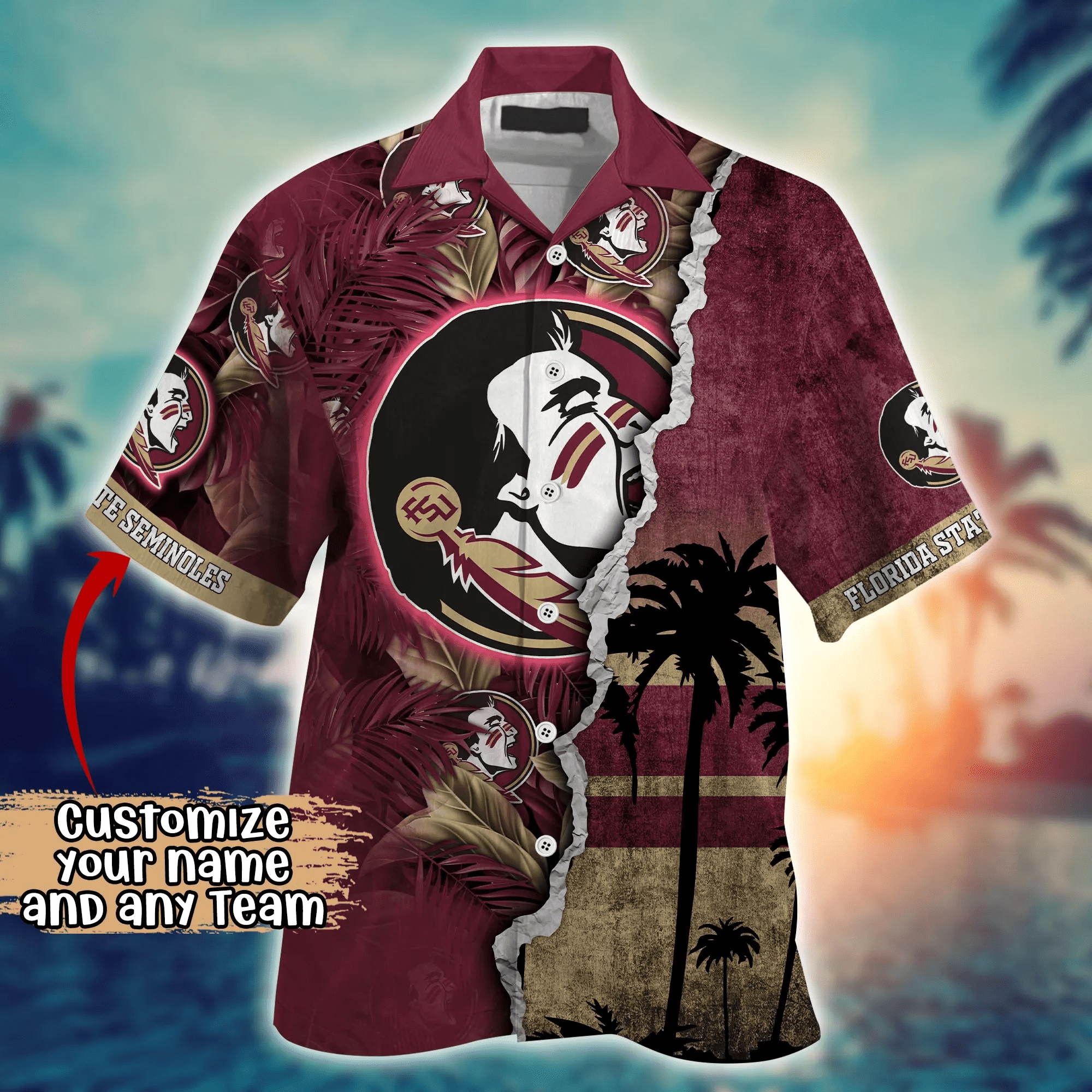 Florida State Seminoles NCAA Hawaiian Shirt Custom July Aloha Shirt