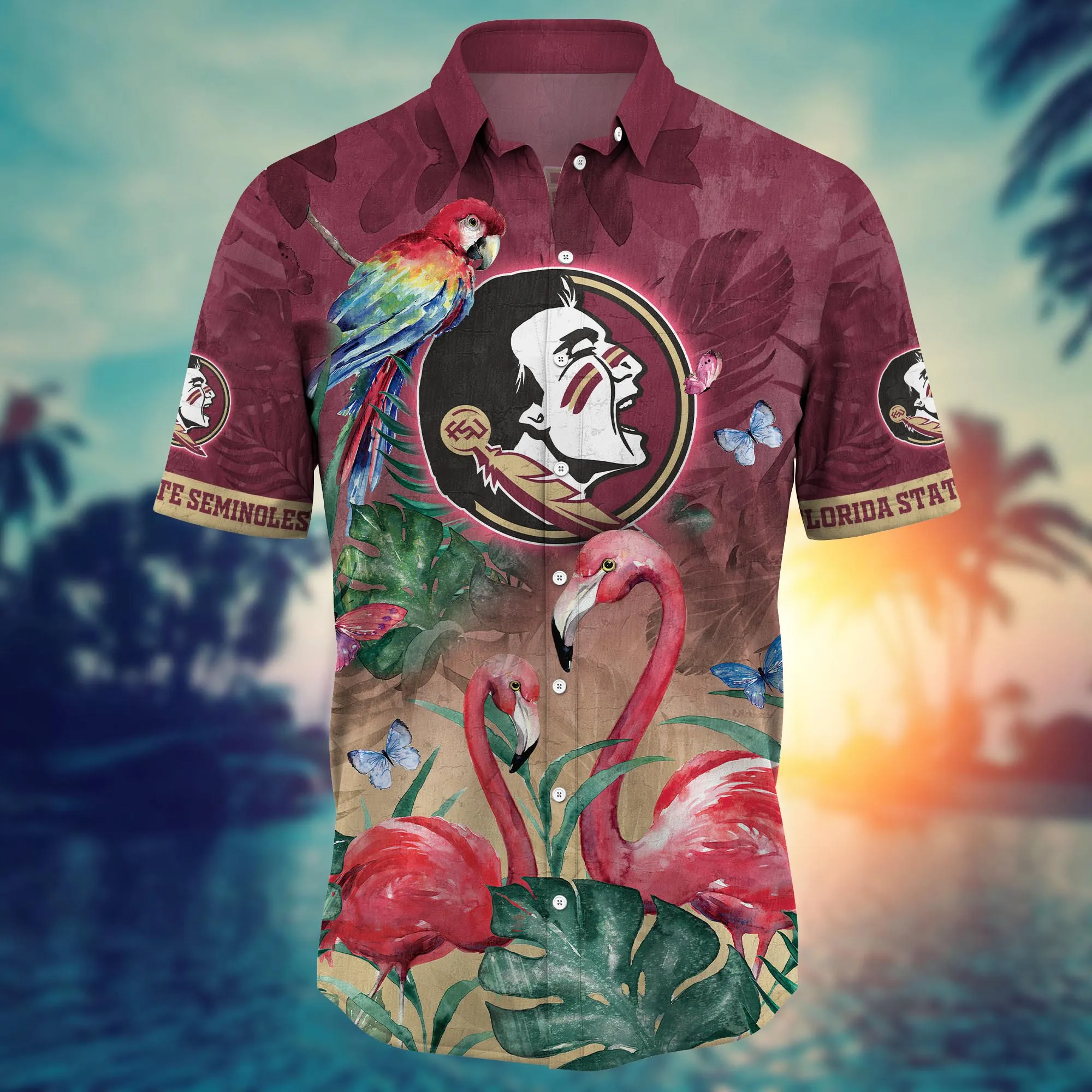 Florida State Seminoles NCAA Hawaiian Shirt Garden Parties Aloha Shirt