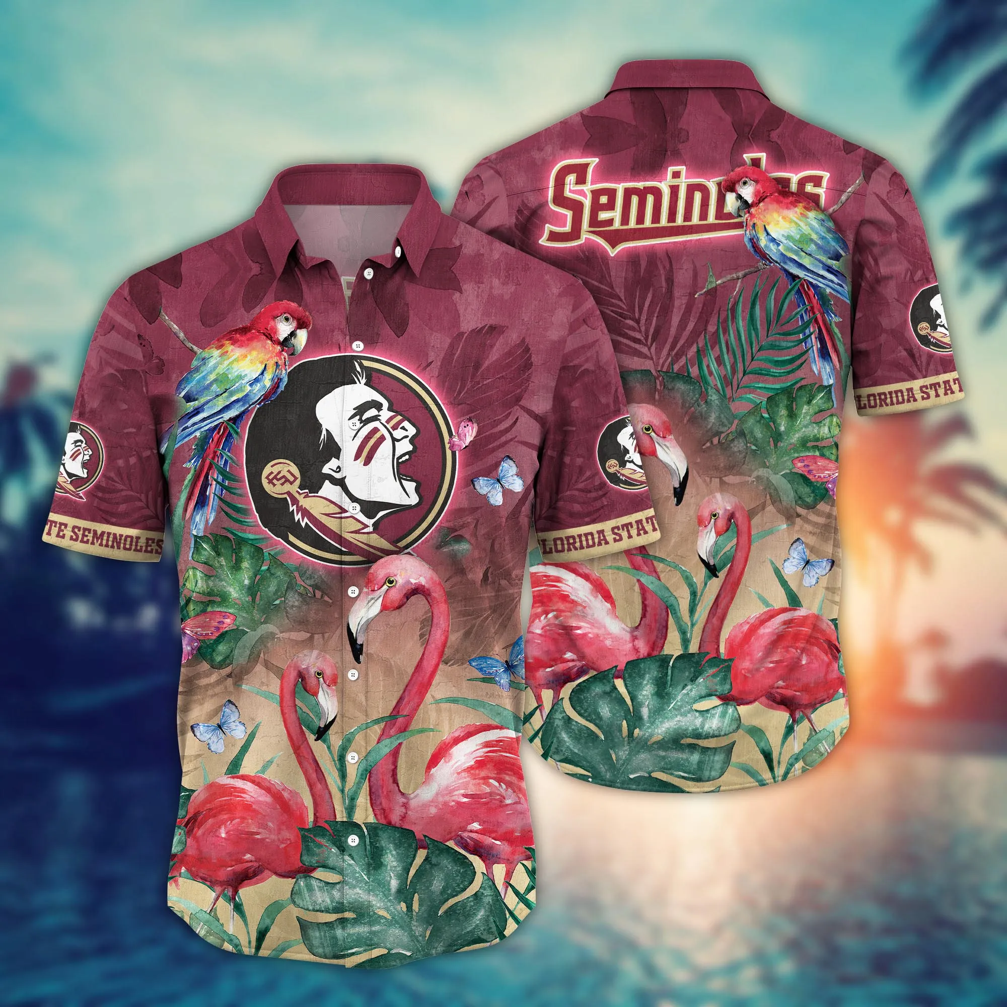 Florida State Seminoles NCAA Hawaiian Shirt Garden Parties Aloha Shirt