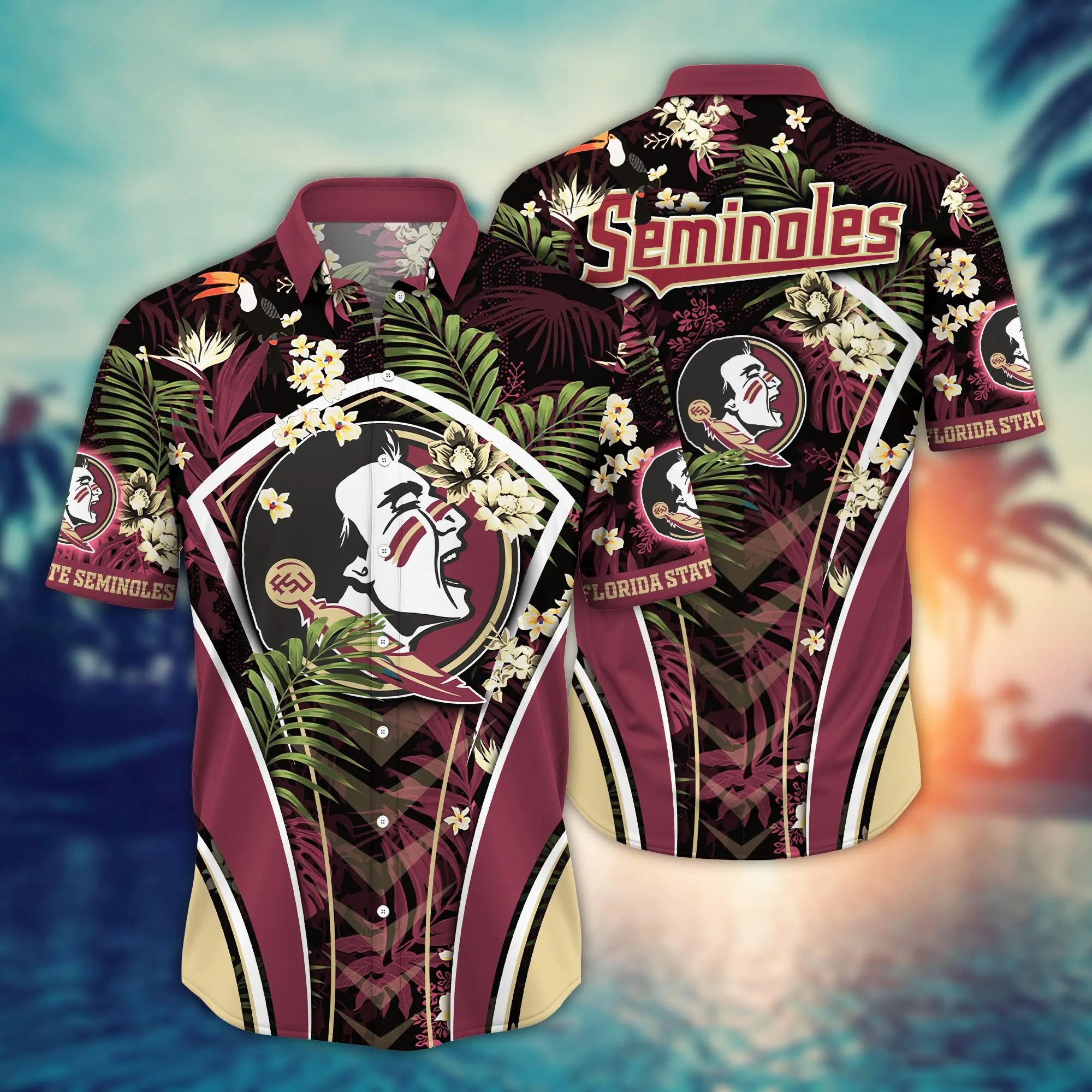 Florida State Seminoles NCAA Hawaiian Shirt Solstice Aloha Shirt Florida State Seminoles NCAA Hawaiian Shirt Solstice Aloha Shirt