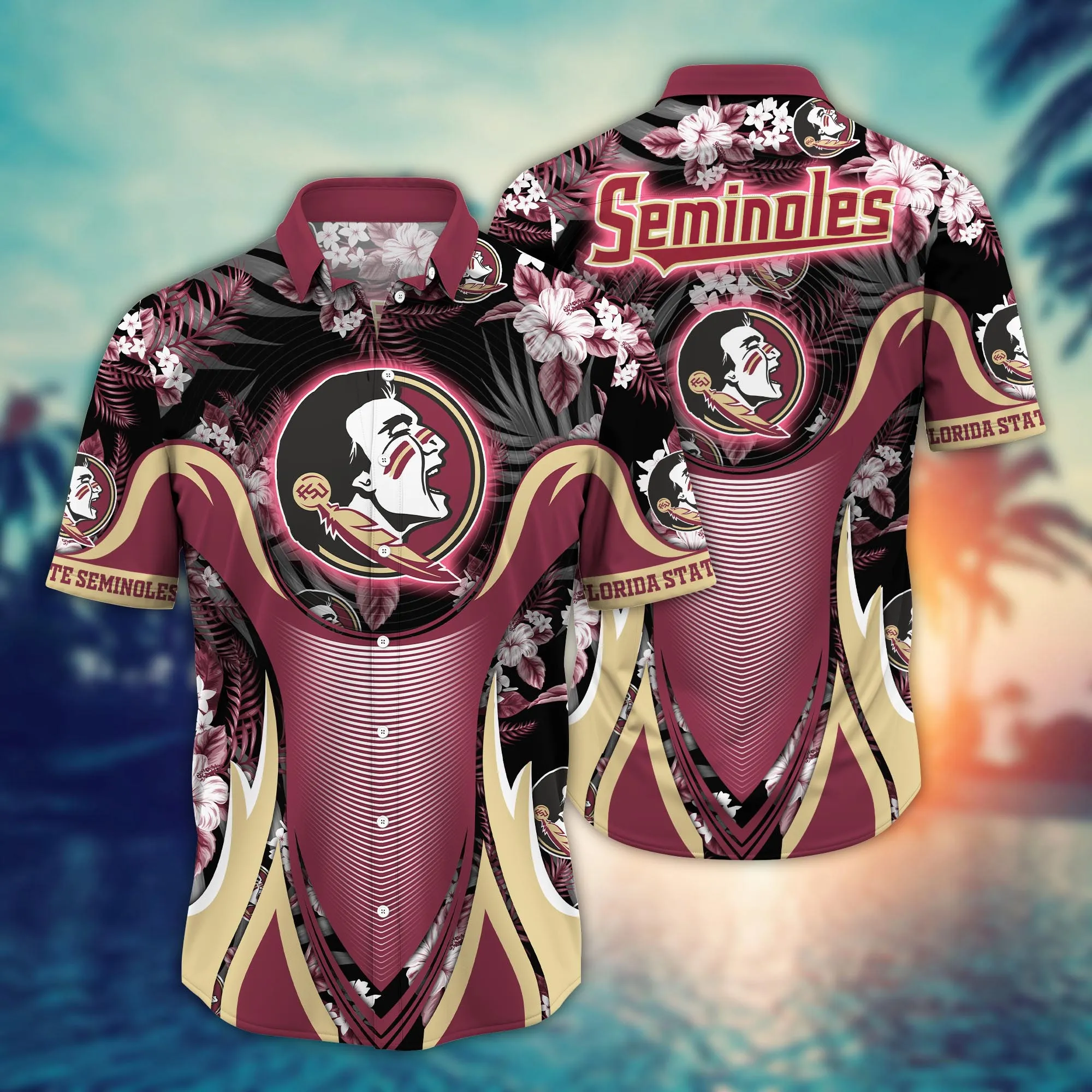 Florida State Seminoles NCAA Hawaiian Shirt Sunburn Aloha Shirt Florida State Seminoles NCAA Hawaiian Shirt Sunburn Aloha Shirt