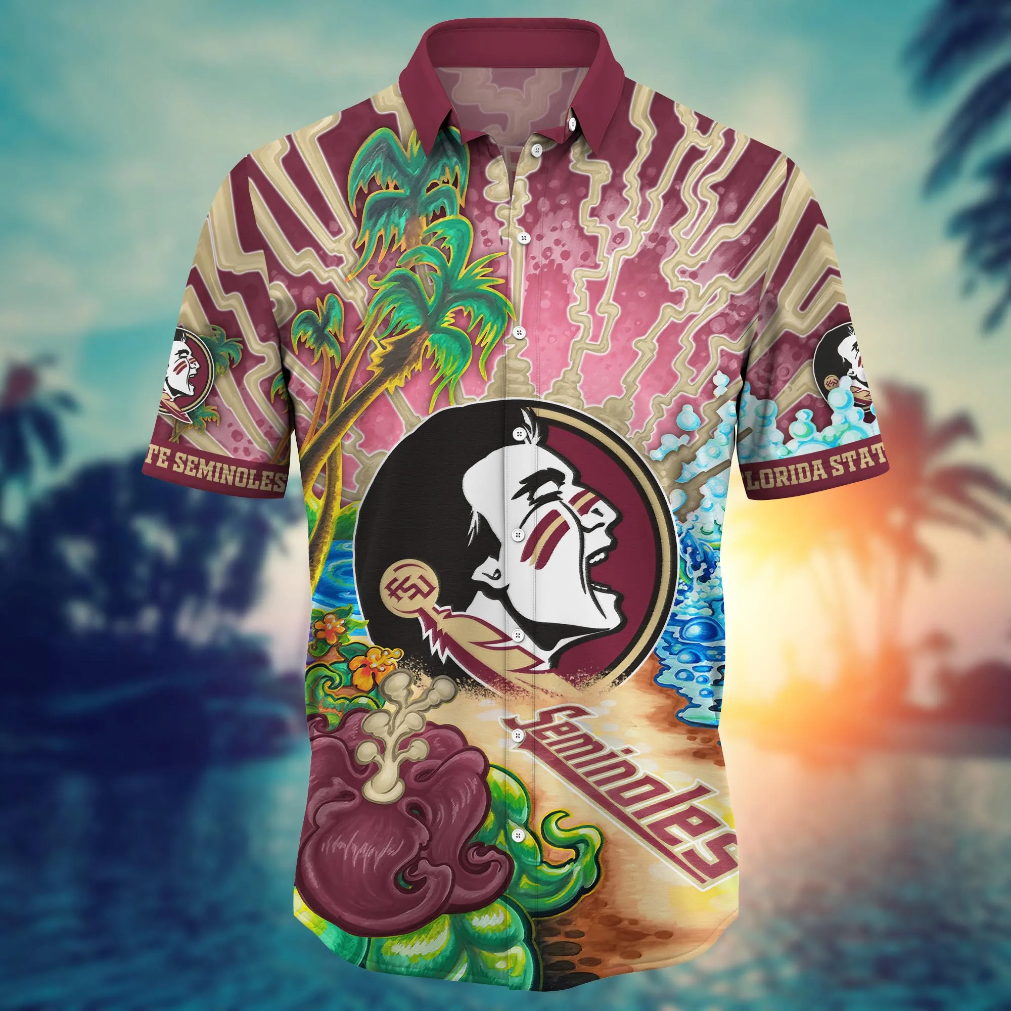 Florida State Seminoles NCAA Hawaiian Shirt Tanningtime Soccer Match Shirts