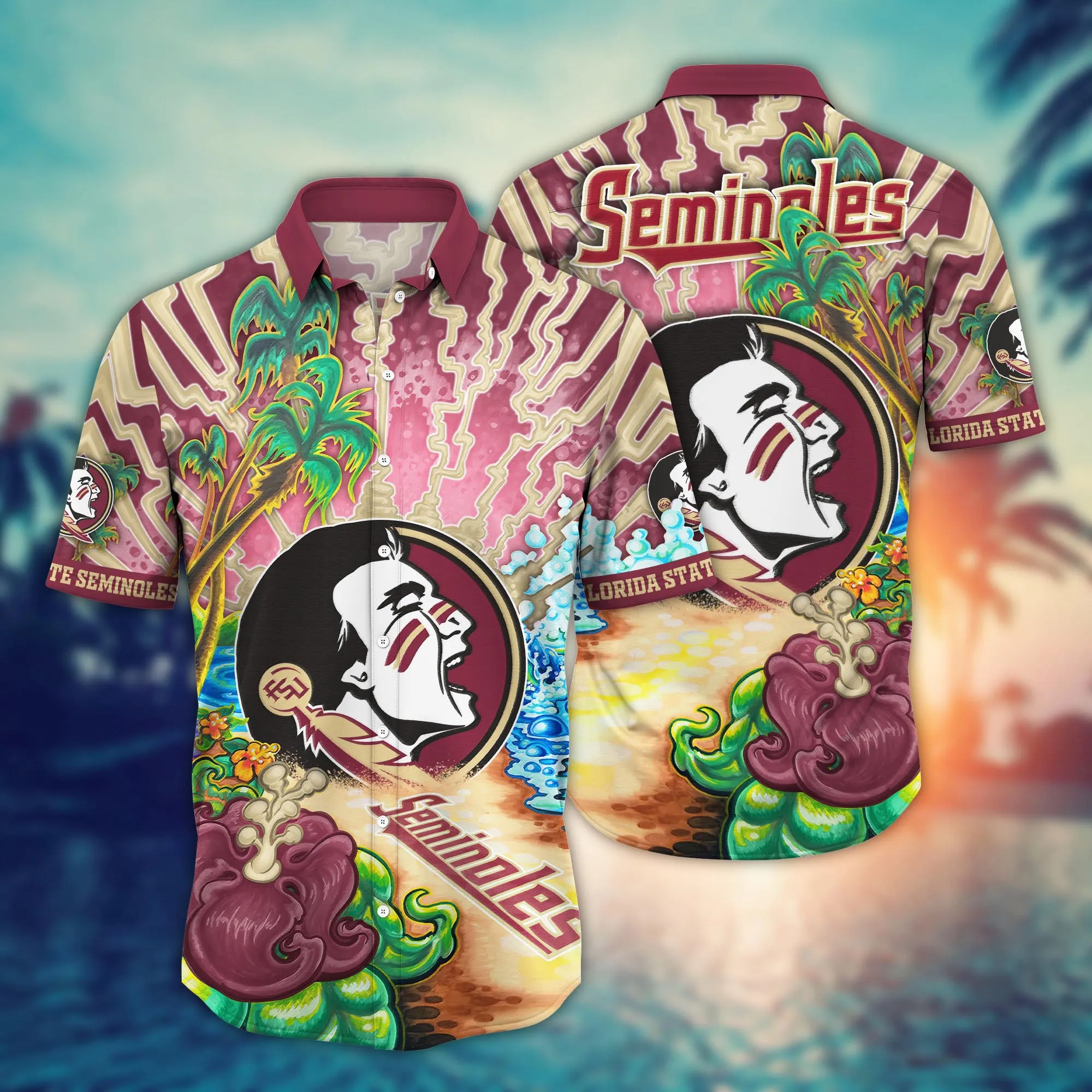 Florida State Seminoles NCAA Hawaiian Shirt Tanningtime Soccer Match Shirts