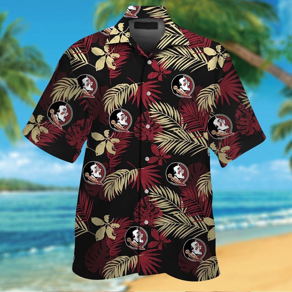 Florida State Seminoles Short Sleeve Button Up Tropical Hawaiian Shirt VER02