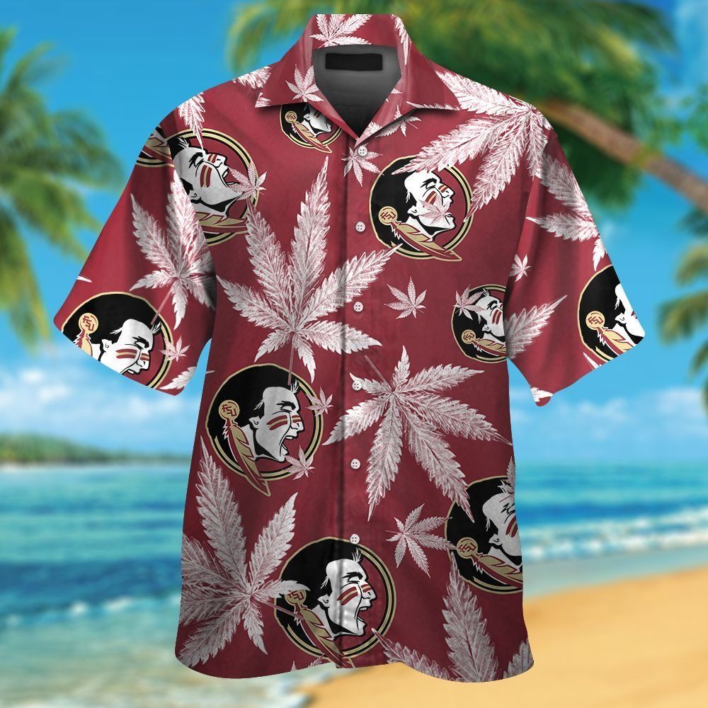 Florida State Seminoles Short Sleeve Button Up Tropical Hawaiian Shirt VER03