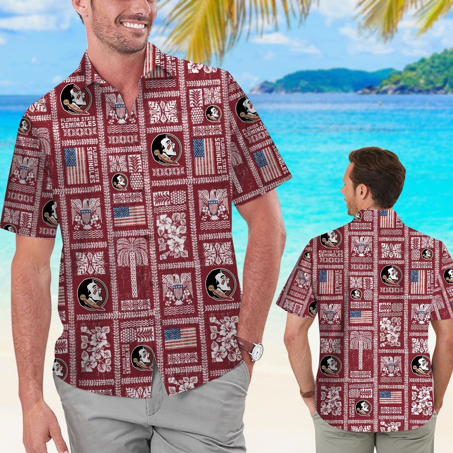 Florida State Seminoles Summer Commemorative Tropical Hawaiian Shirt for Men Women