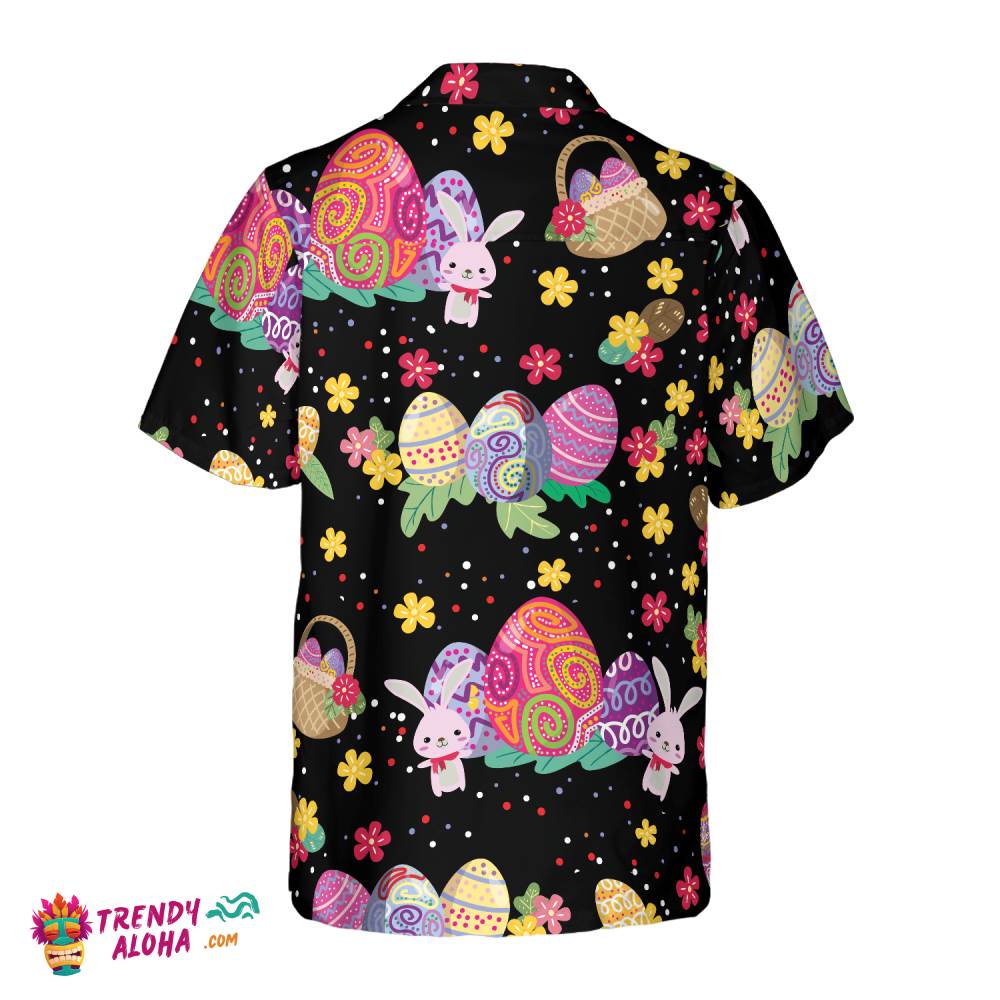 Flower Bunny Easter Hawaiian Shirt