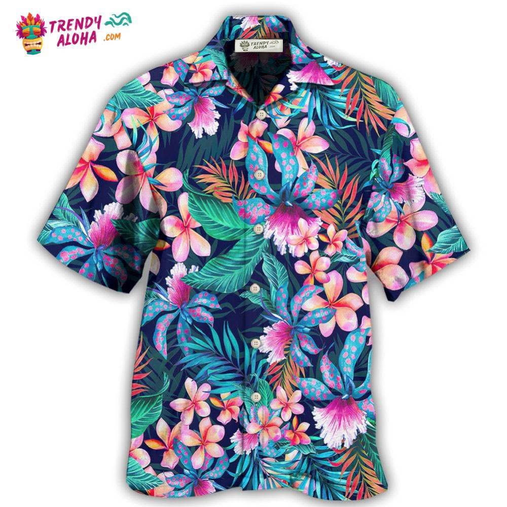 Flower Tropical Floral Aloha Summer Time Hawaiian Shirt – Trendy Aloha